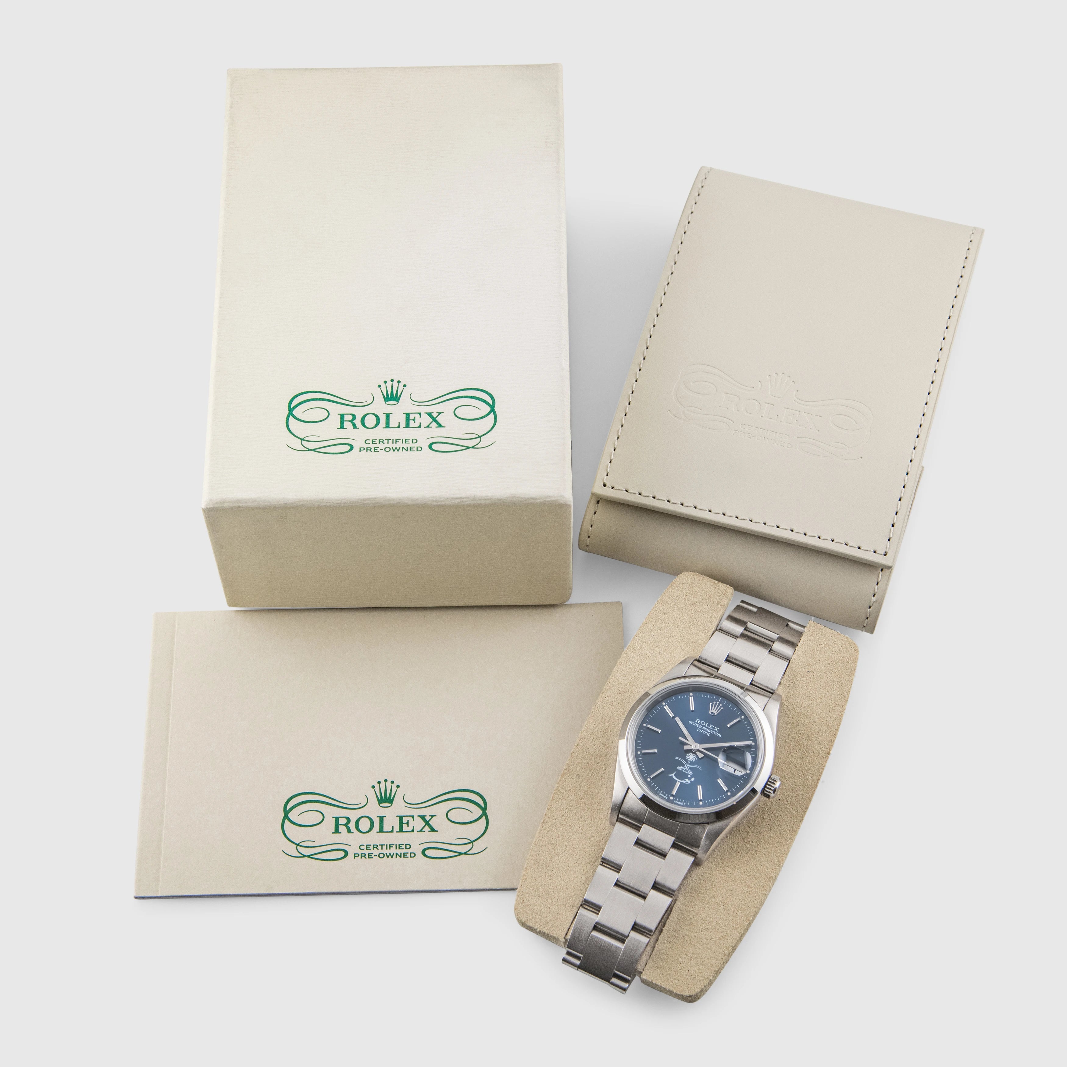 1991 Rolex Oyster Perpetual Date Saudi Logo 'Fahd' Ref. 15200
