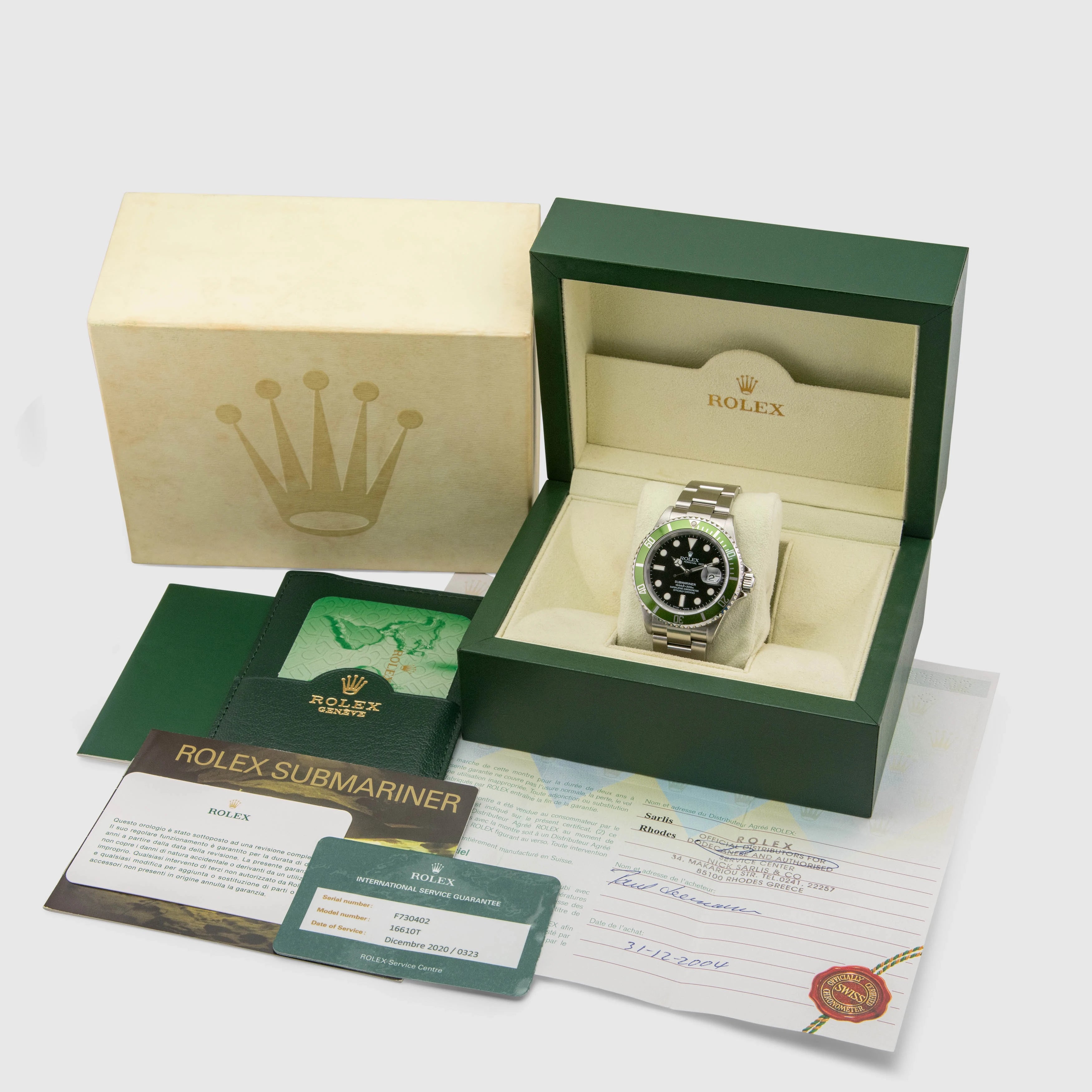 2004 Rolex Submariner F Series Ref. 16610T (Full Set)