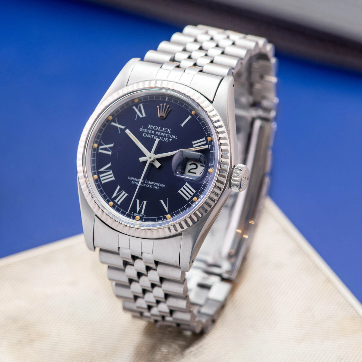 1984 Rolex Datejust Blue Buckley Dial St/WG Ref. 16014