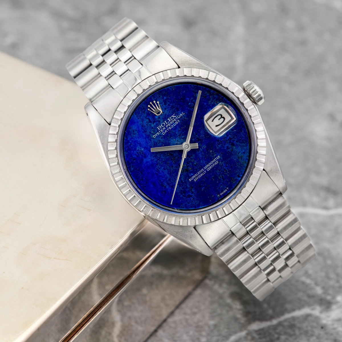 1974 Rolex Datejust Stainless Steel Lapis Dial Ref. 1603
