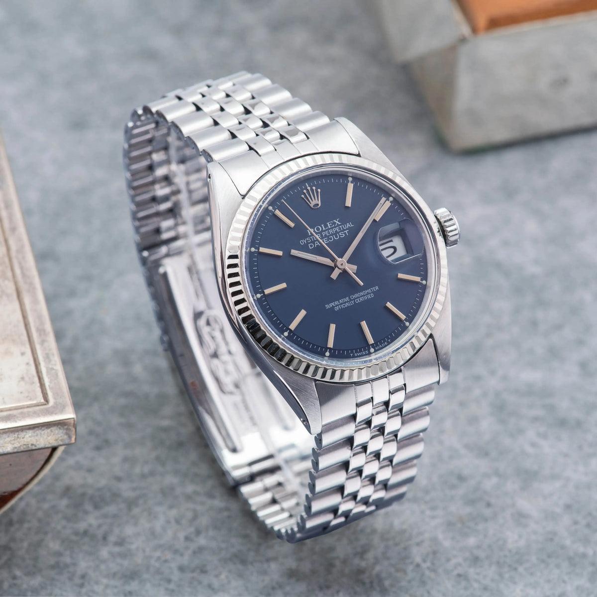 1972 Rolex Datejust St/WG Blue Dial Ref. 1601