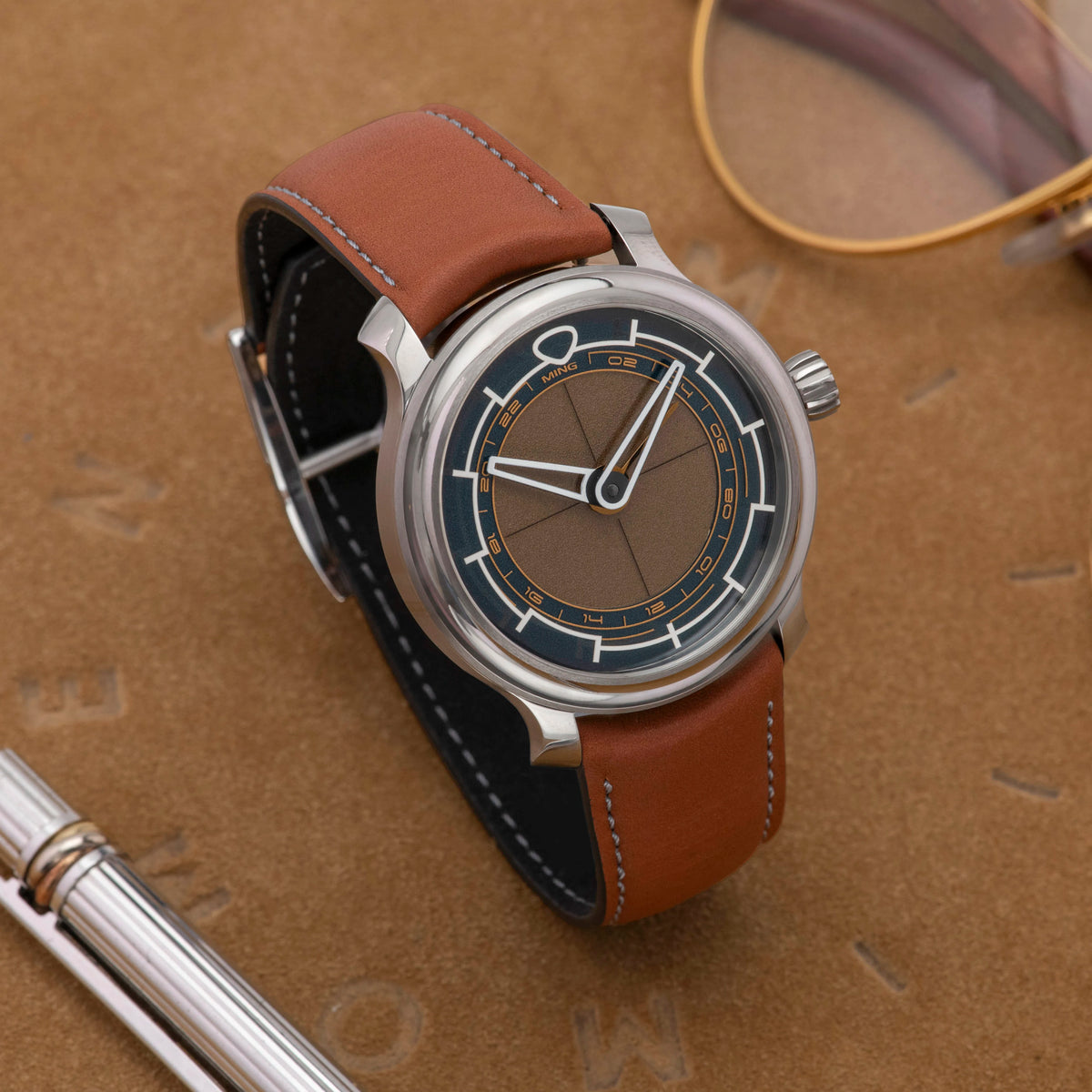 2022 Ming GMT Titanium Brown Dial Ref. 22.01 (with Box & Papers)