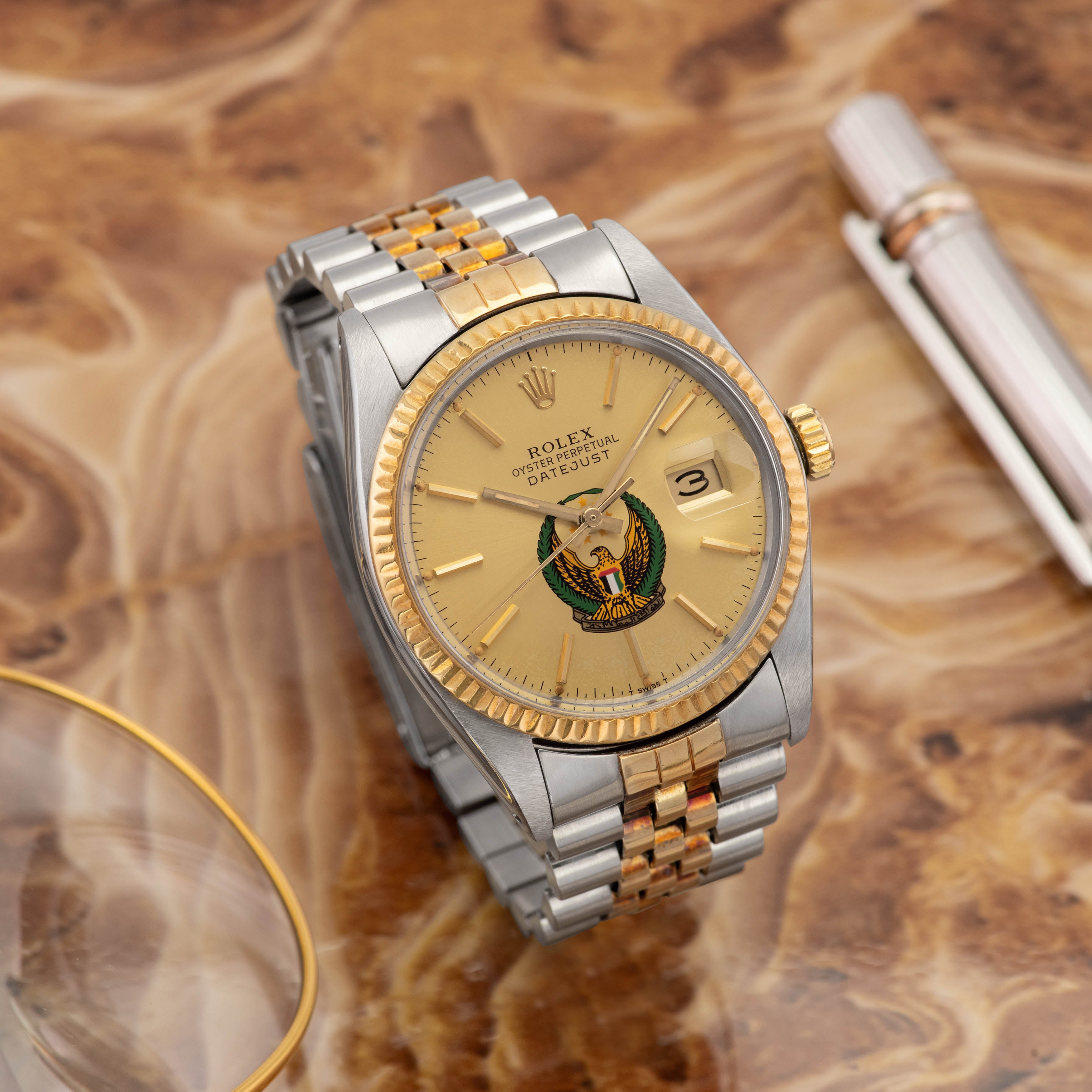 1979 Rolex Datejust Champagne with UAE Armed Forces Logo Ref. 16013