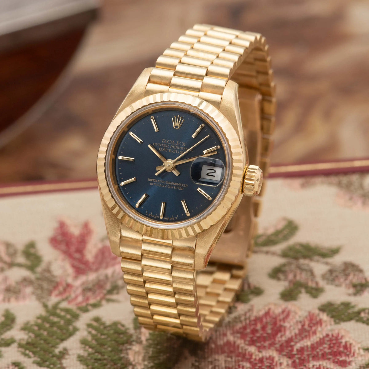 1992 Rolex Lady Datejust 18k Yellow Gold Ref. 69178 (with Box & papers)