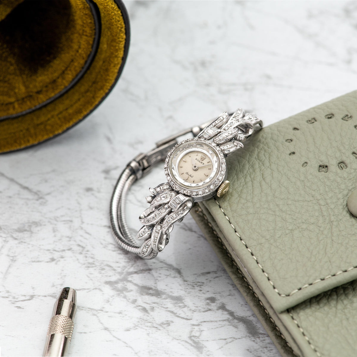 1959 Rolex Orchid Cocktail Watch White Gold with Diamonds Ref. 8792