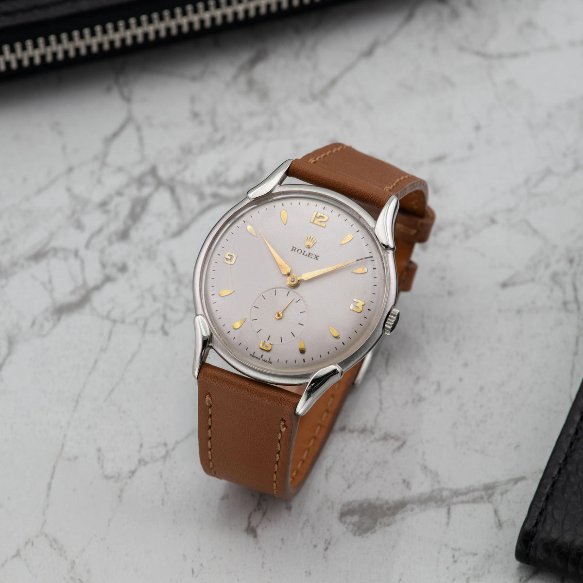 1954 Rolex Precision Stainless Steel Curved Extended Lugs Ref. 4498