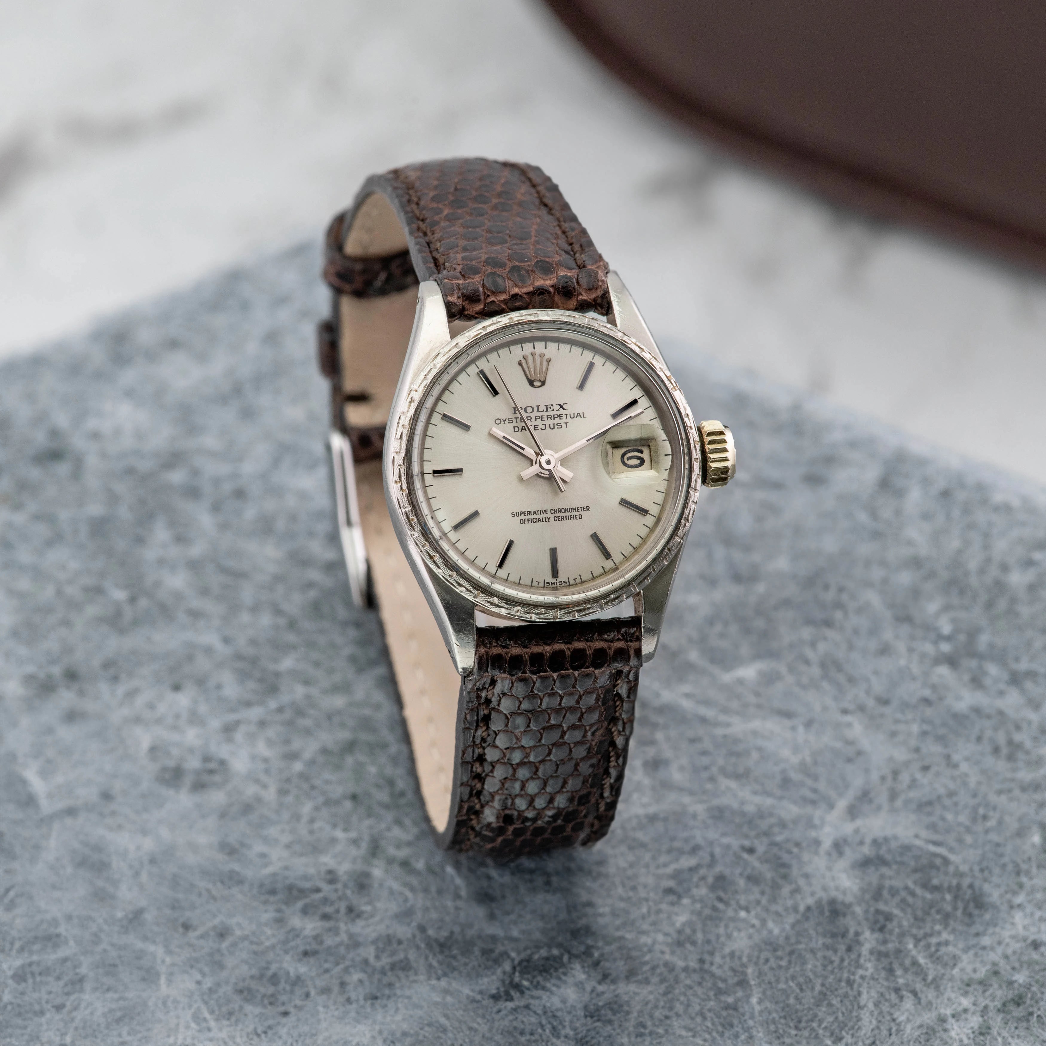 1972 Rolex Lady Datejust 18k White Gold Ref. 6702