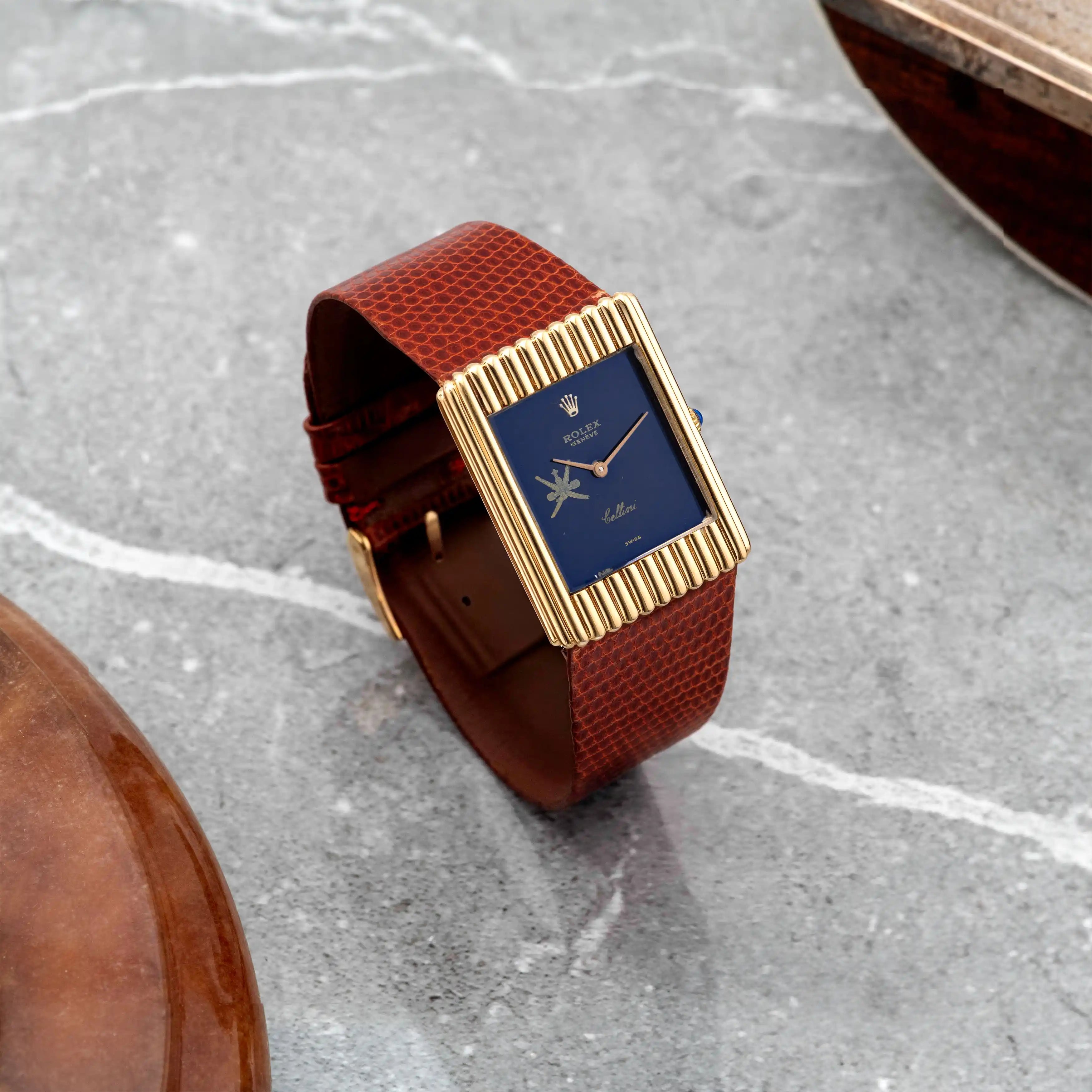 1975 Rolex Cellini Blue/Purple Mirror Dial 'Khanjar' Yellow Gold Ref. 4016