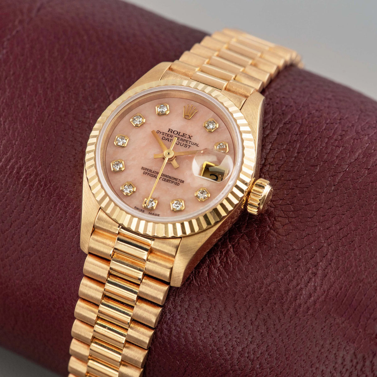 1991 Rolex Lady Datejust Pink Coral Dial Ref. 69178 (with Box)