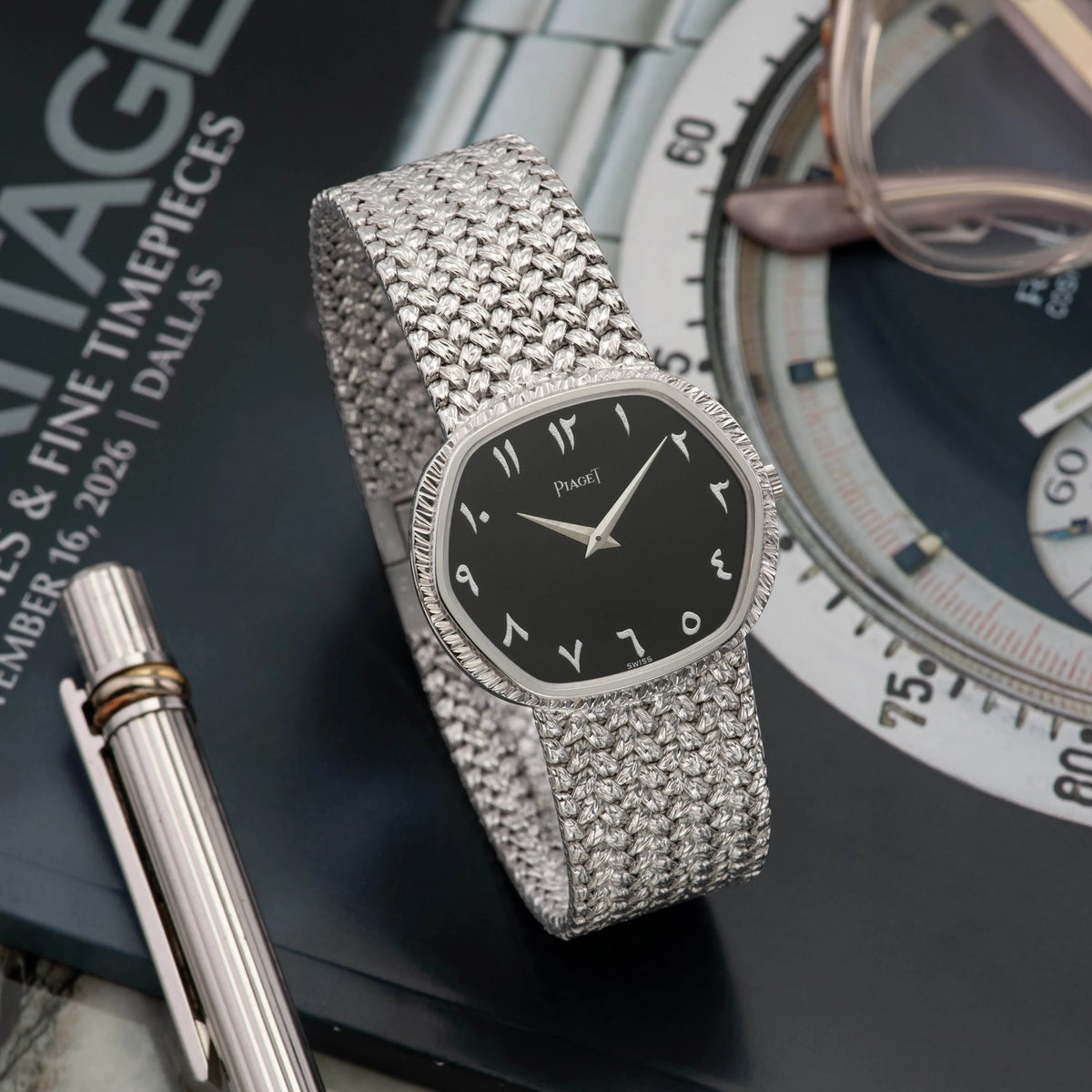 1982 Piaget Onyx Dial with Eastern Hindi Numerals White Gold Ref. 9597 D2