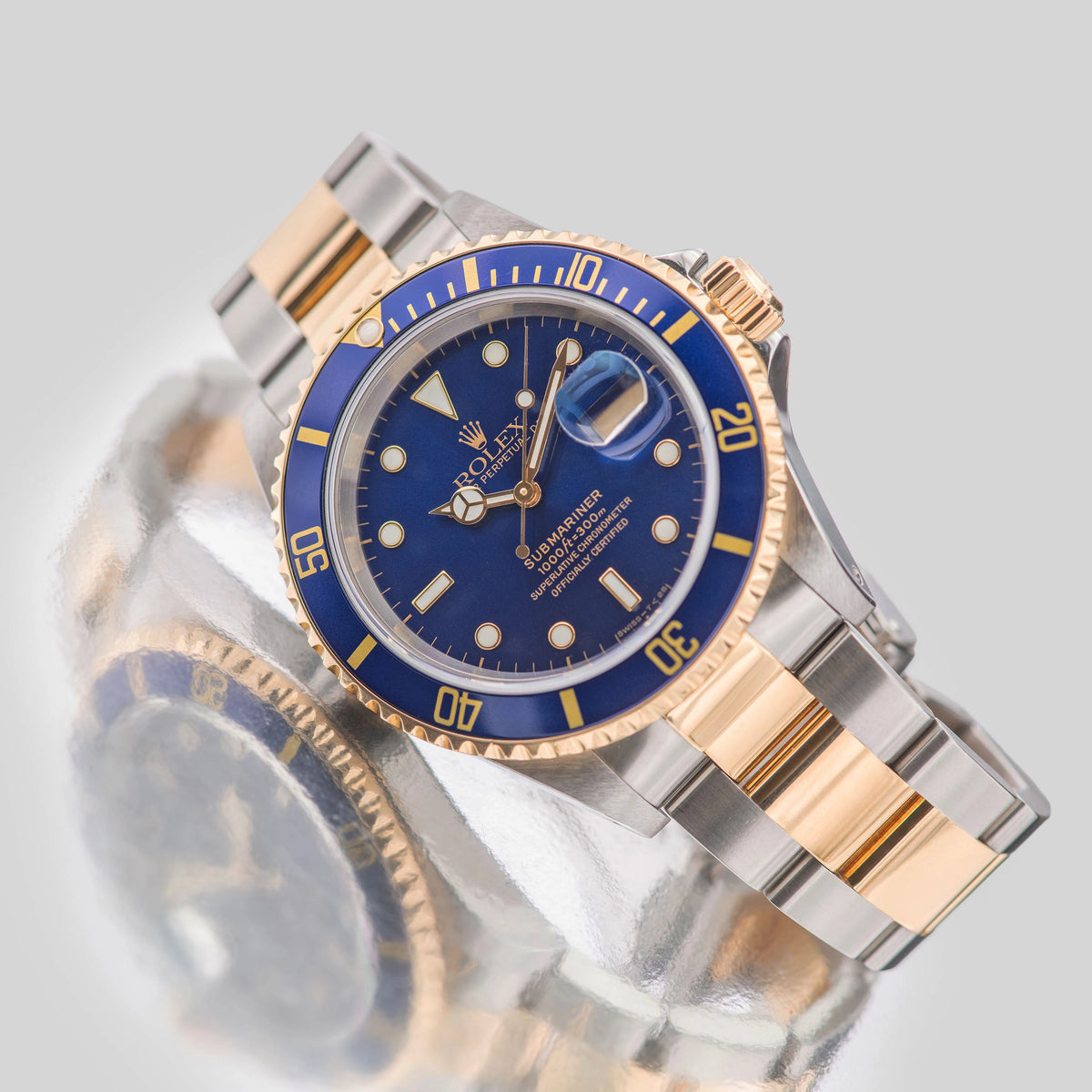 1997 Rolex Submariner Blue Dial St/G Ref. 16613 (with Orig. Papers and CPO Warranty)
