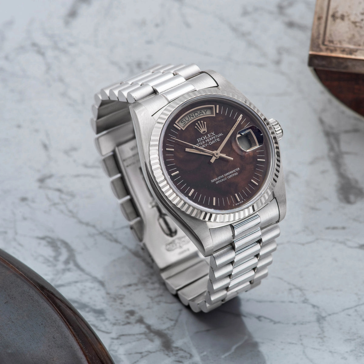 1979 Rolex Day Date Burl Wood Ref. 18039