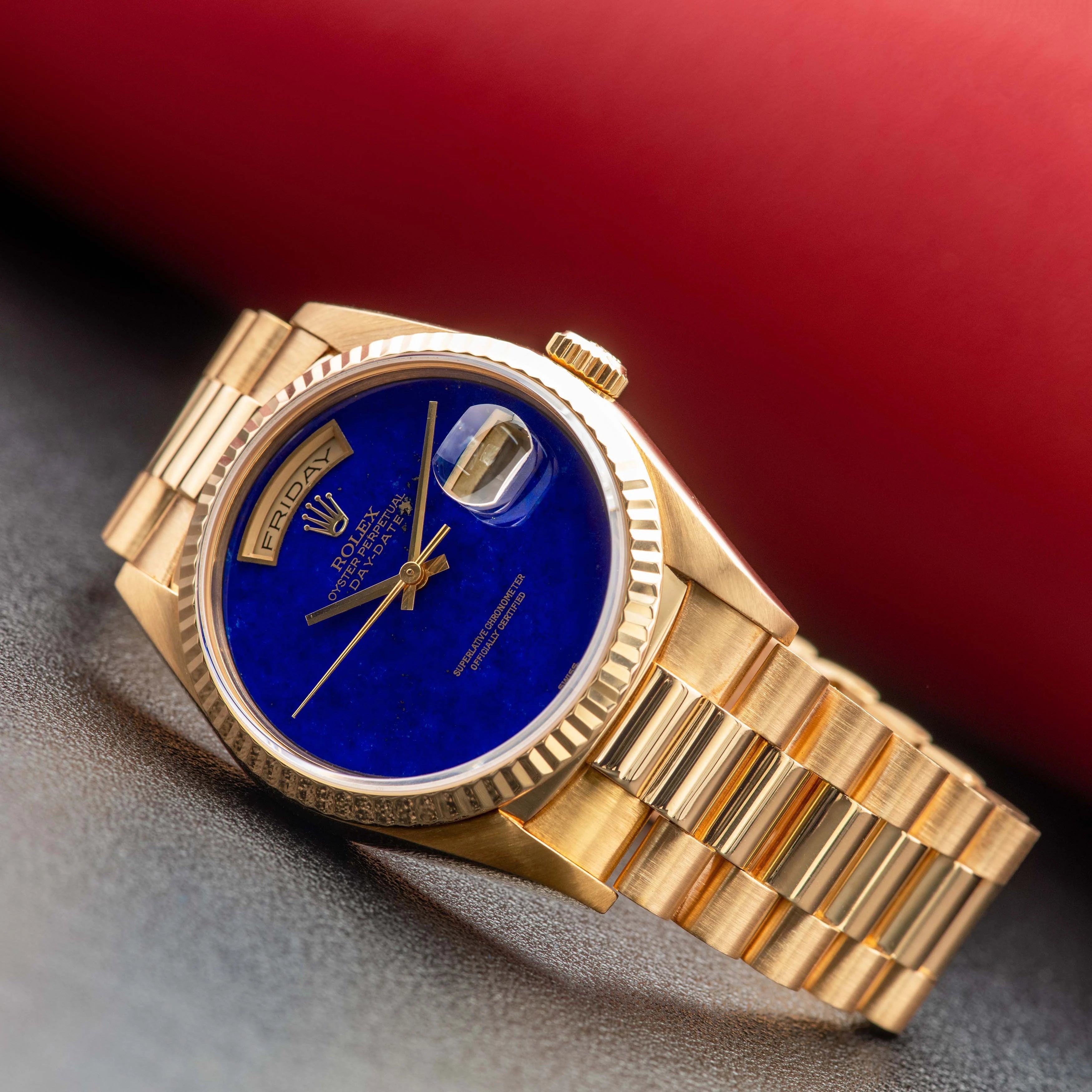 1990 Rolex Day Date Lapis Dial Ref. 18238