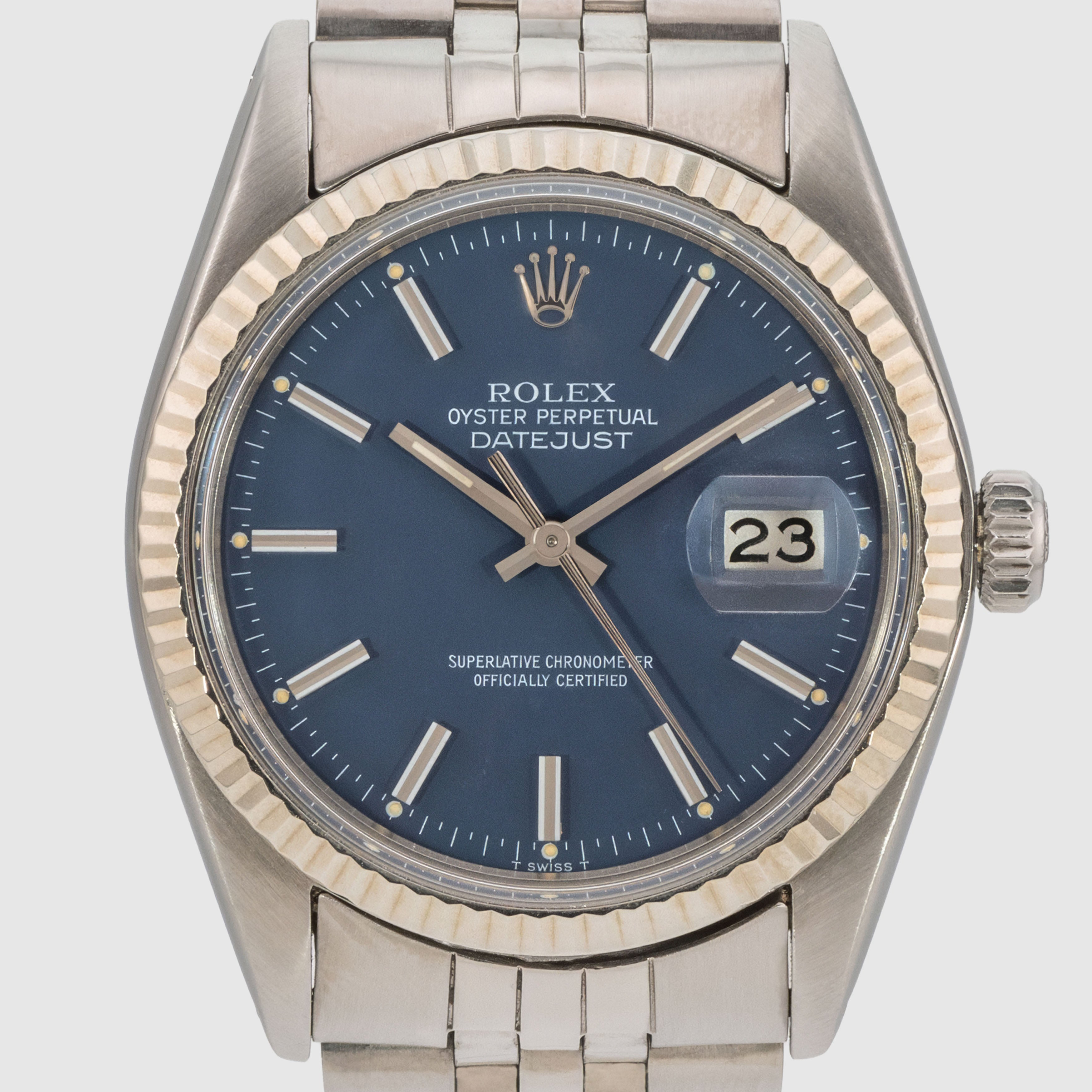 1979 Rolex Datejust Blue Dial Ref. 16014 (with Papers)