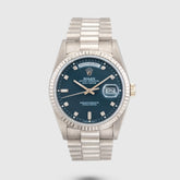 1997 Rolex Day Date Petroleum Blue Dial Ref. 18239 (with Papers)