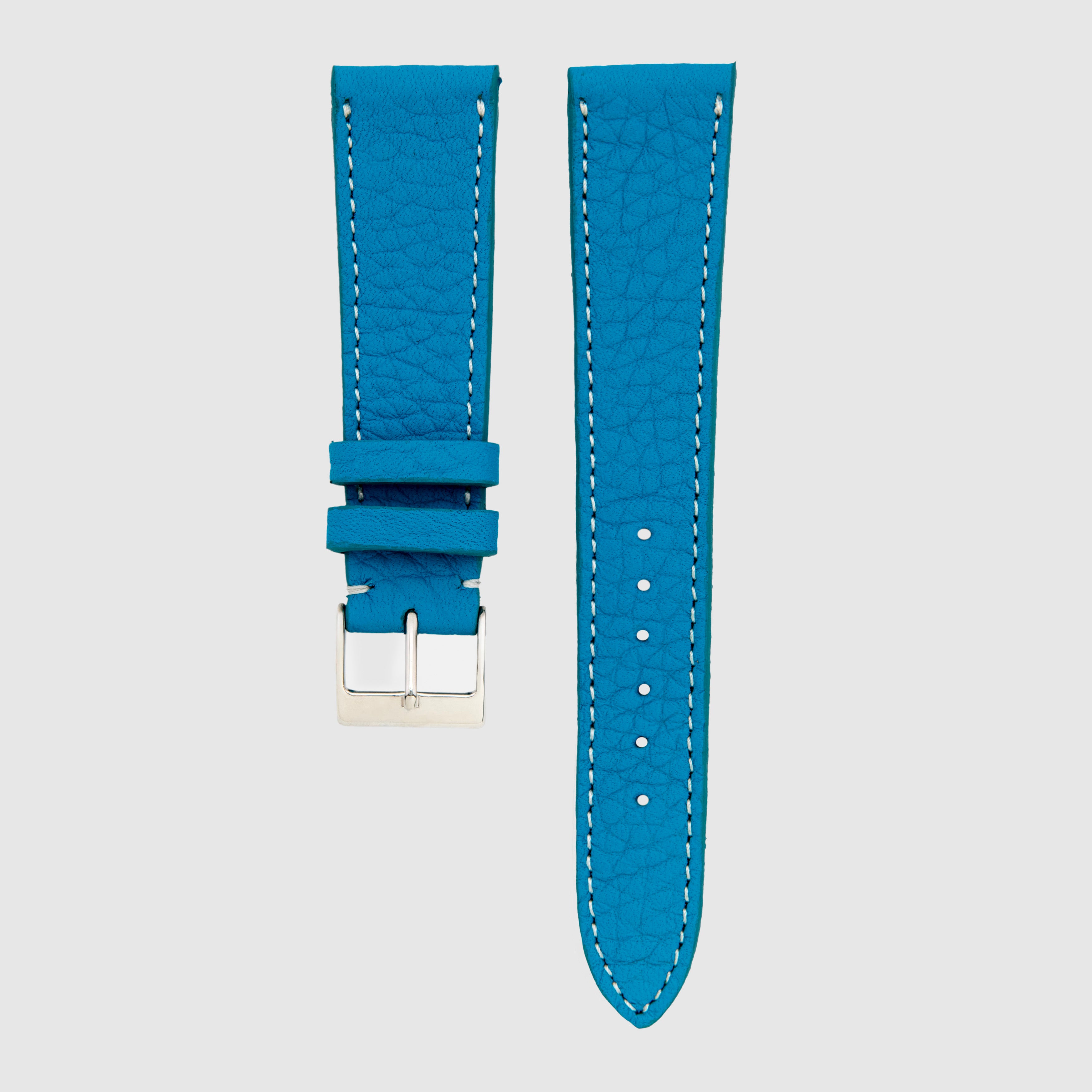 Pebble-Grain Calfskin - Azzurro/Blu