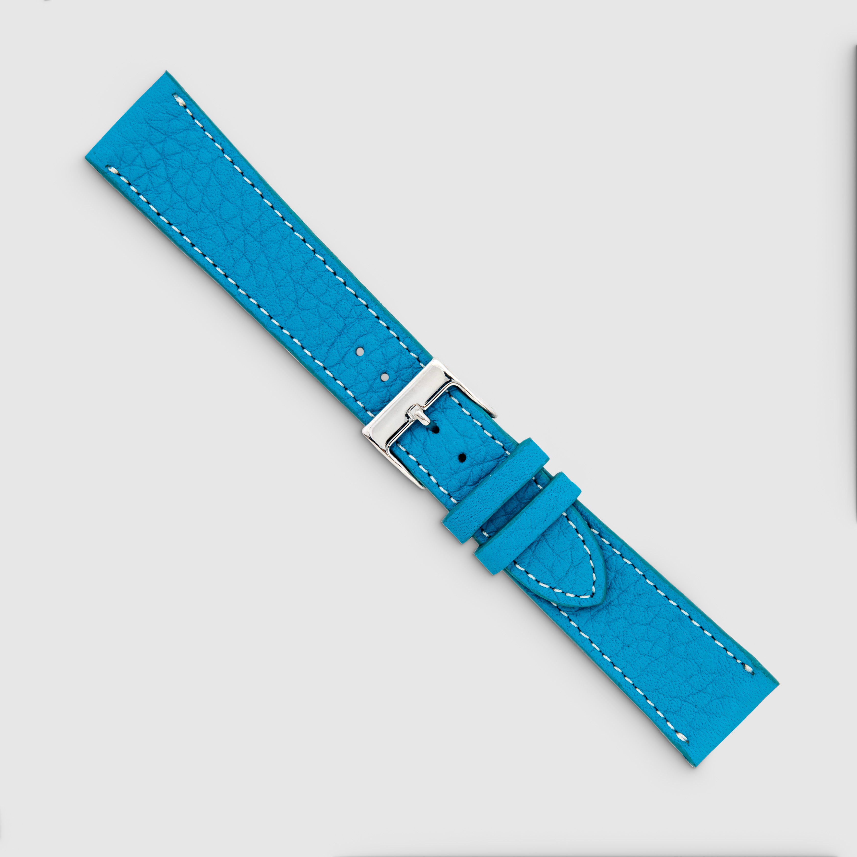 Pebble-Grain Calfskin - Azzurro/Blu