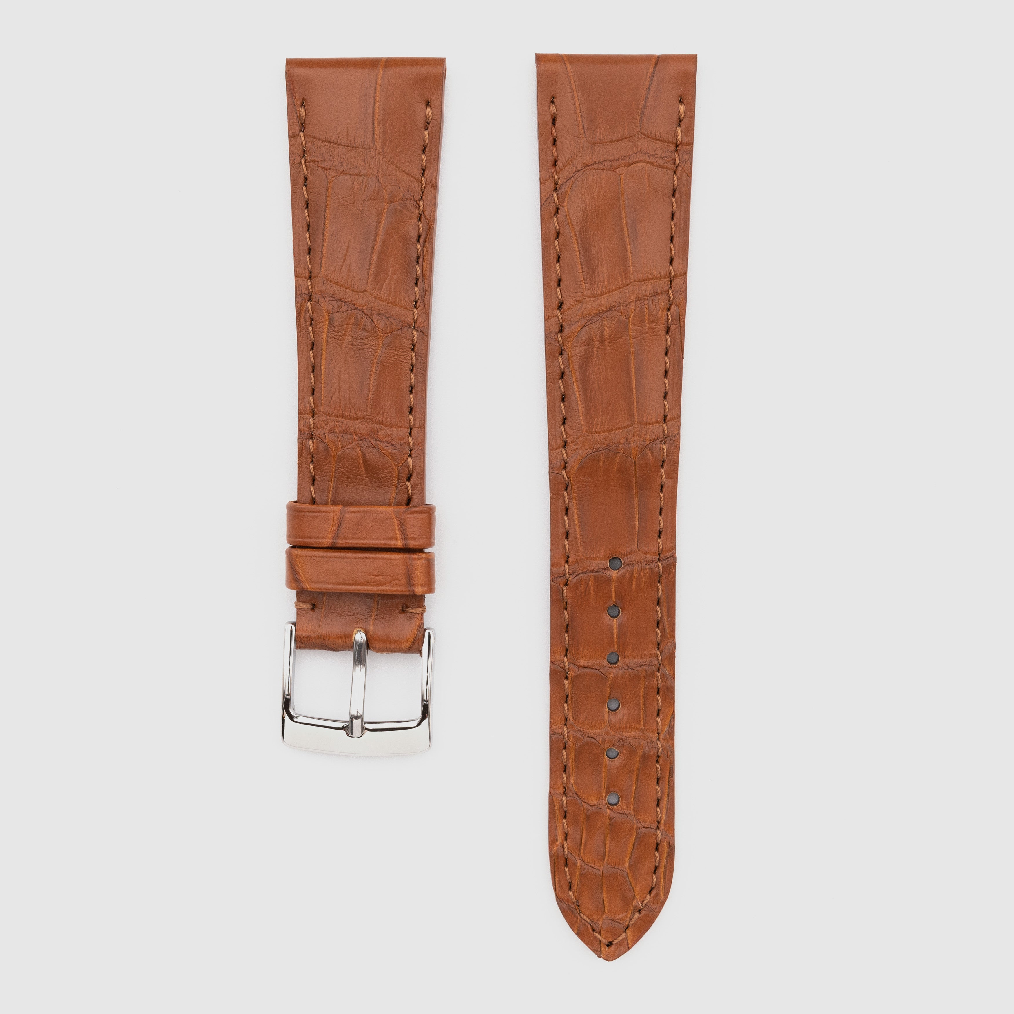 Camille Fournet Strap Alligator Matte Square Scales Honey