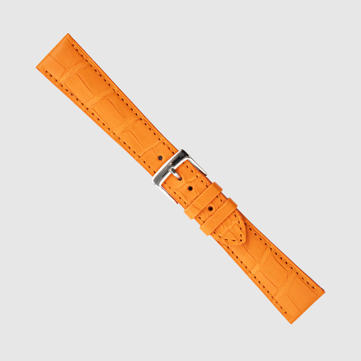 Camille Fournet Strap Alligator Matte Square Scales Orange