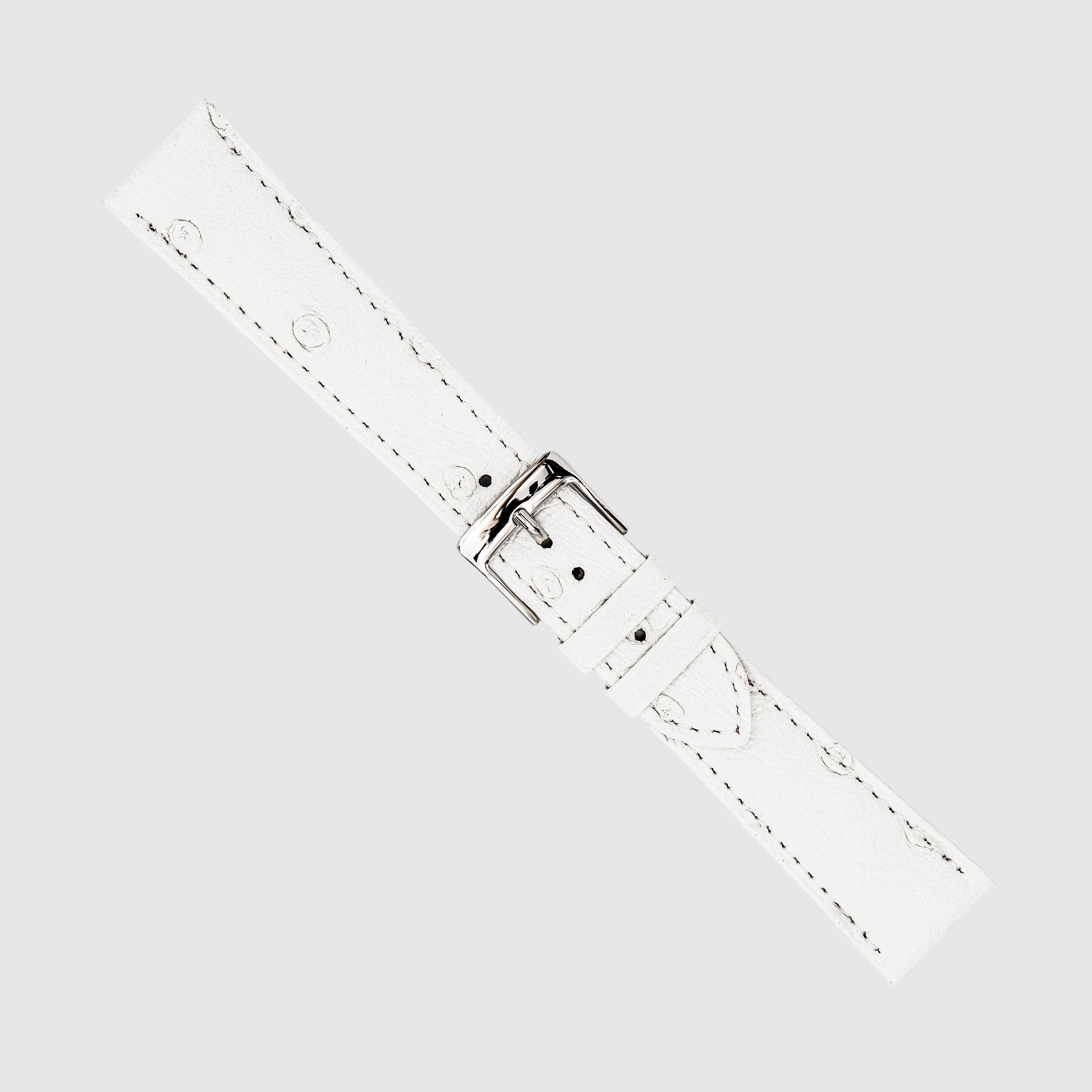 Camille Fournet Strap Ostrich White