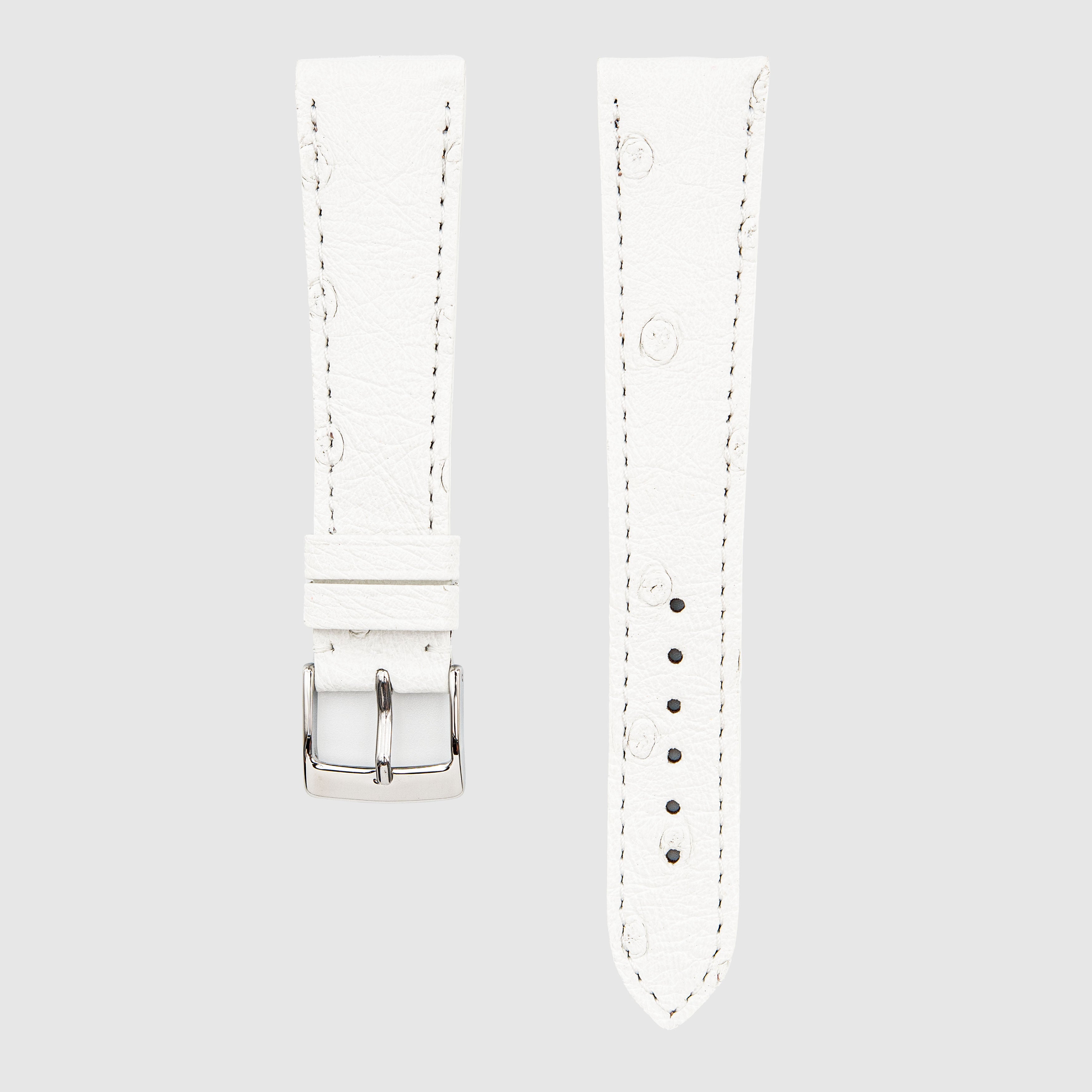 Camille Fournet Strap Ostrich White