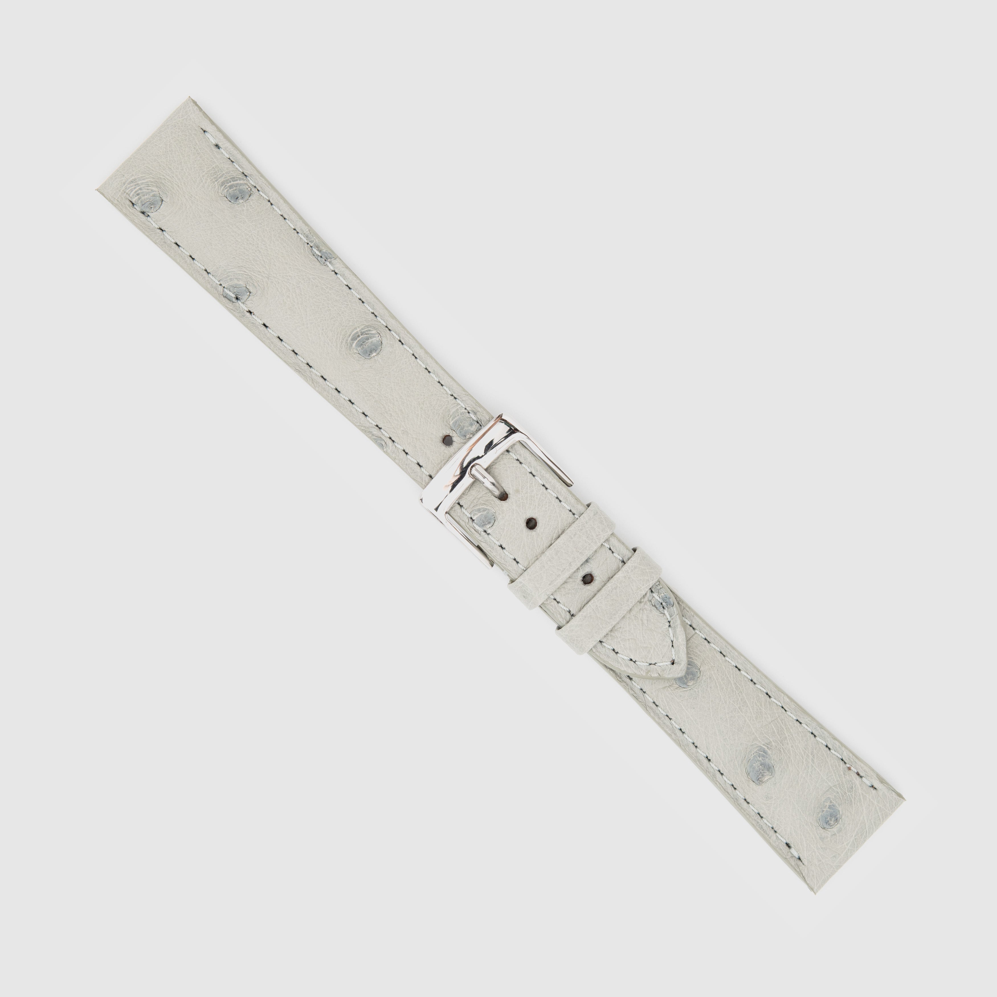 Camille Fournet Strap Ostrich Light Gray