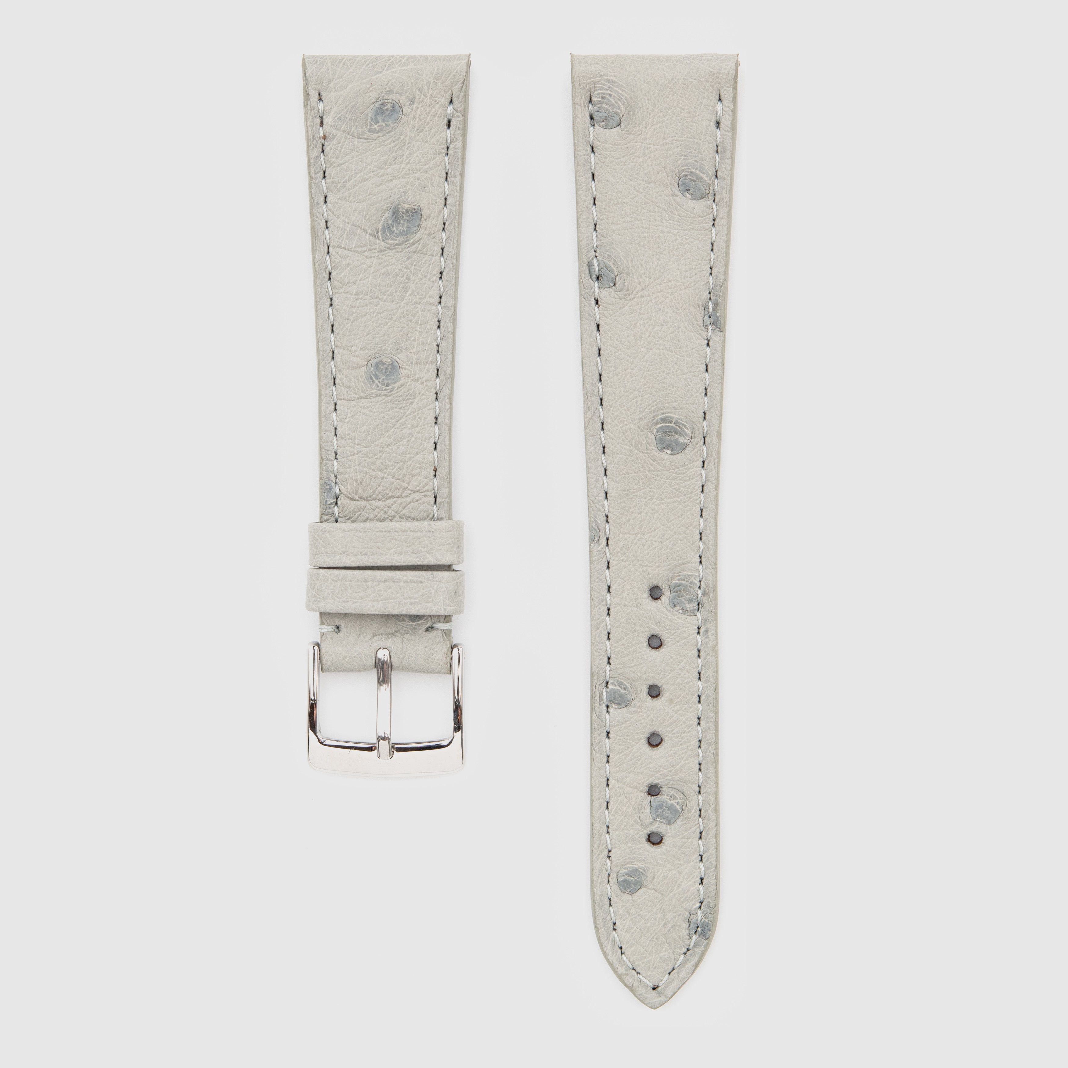 Camille Fournet Strap Ostrich Light Gray