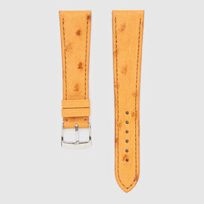 Camille Fournet Strap Ostrich Gold (Multiple Sizes)