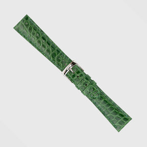Camille Fournet Strap Alligator Glossy Round Scales Green
