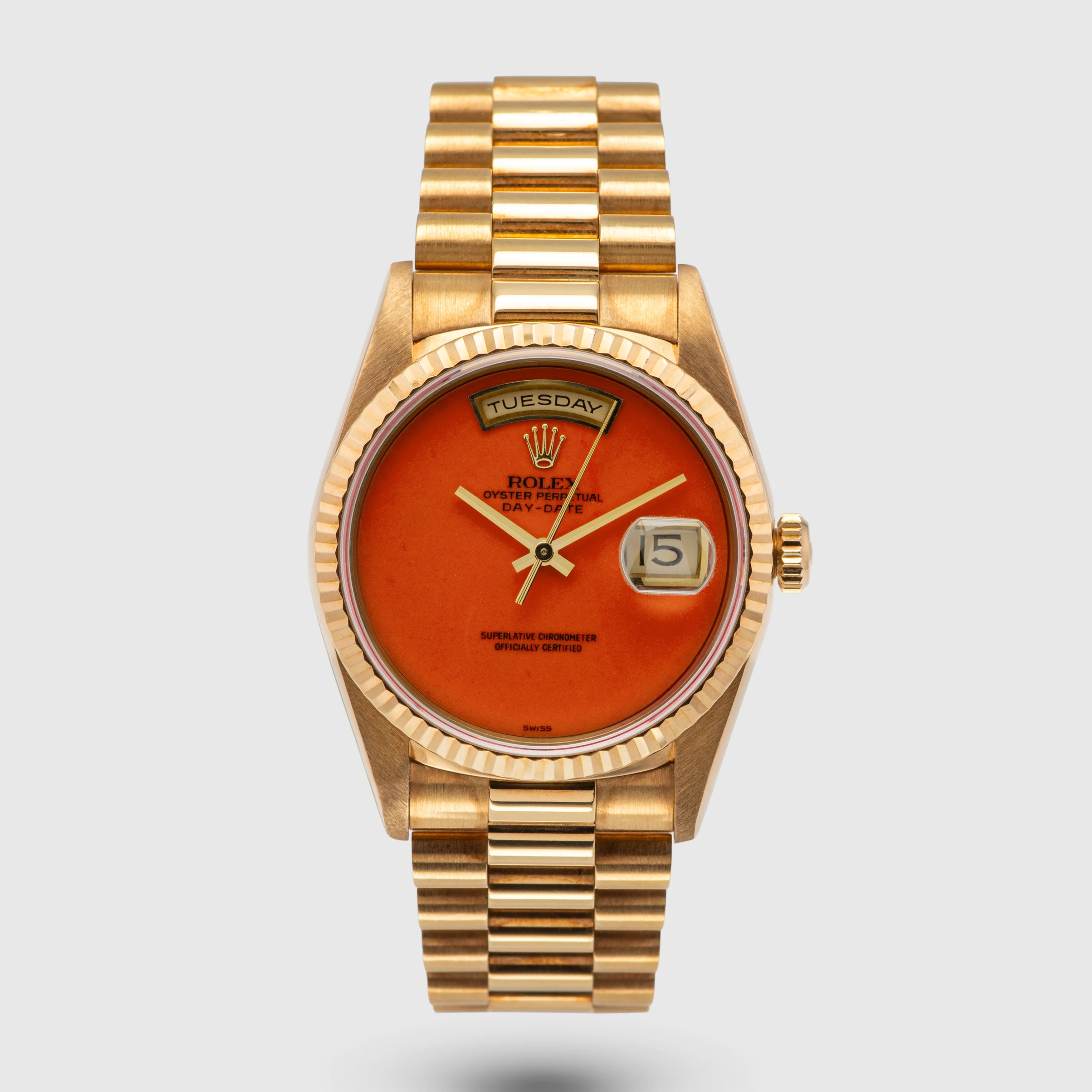 1990 Rolex Day Date Coral Ref. 18238 (Full Set)