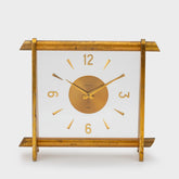 1950's Cartier Gilt Brass 8 Day Table Clock