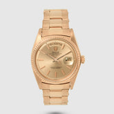 1973 Rolex Day Date Pink on Pink Rivited Gay Fréres Oyster Bracelet Ref. 1803