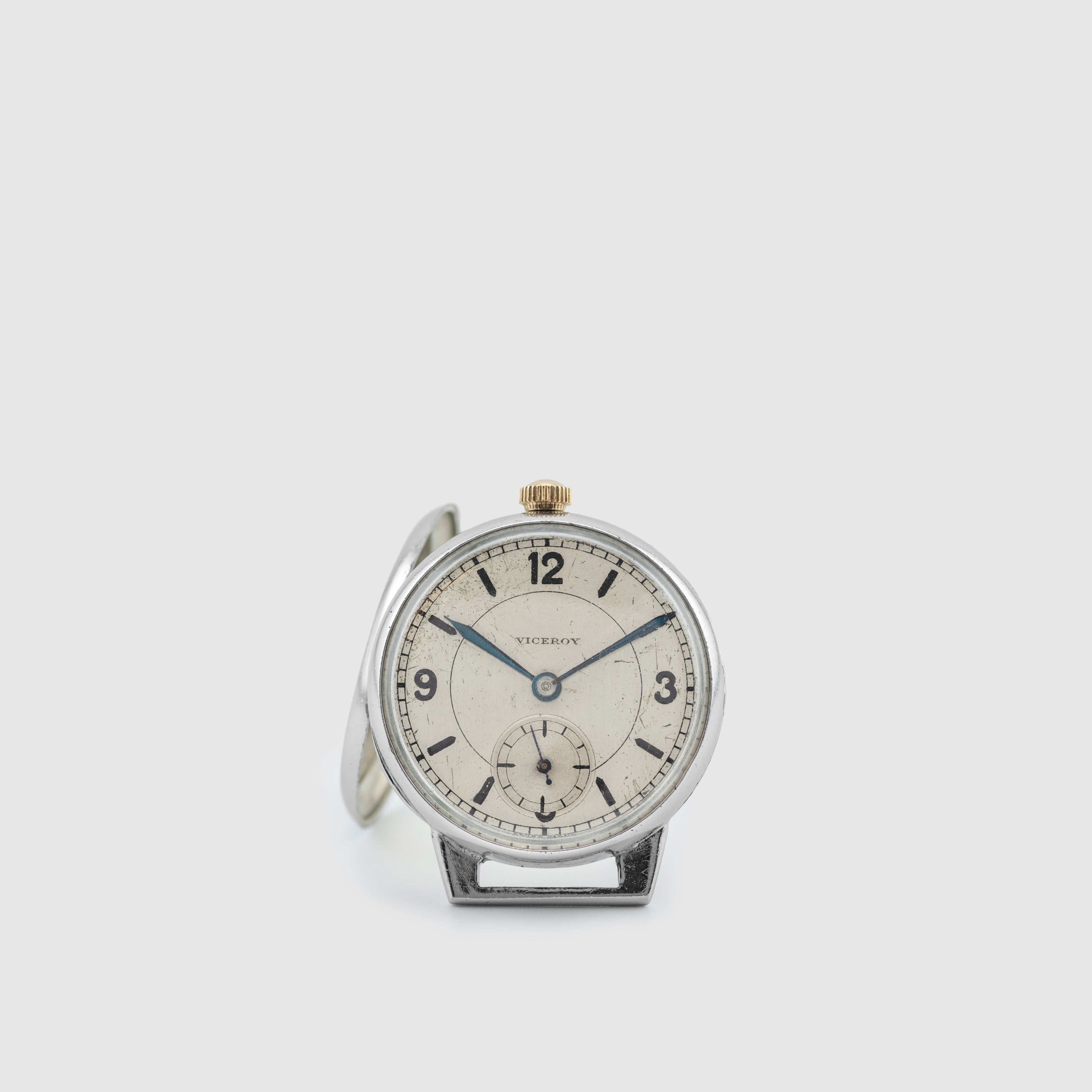 1940 “Viceroy” Golf Pendant Open-Face Watch, Steel 'Staybrite'