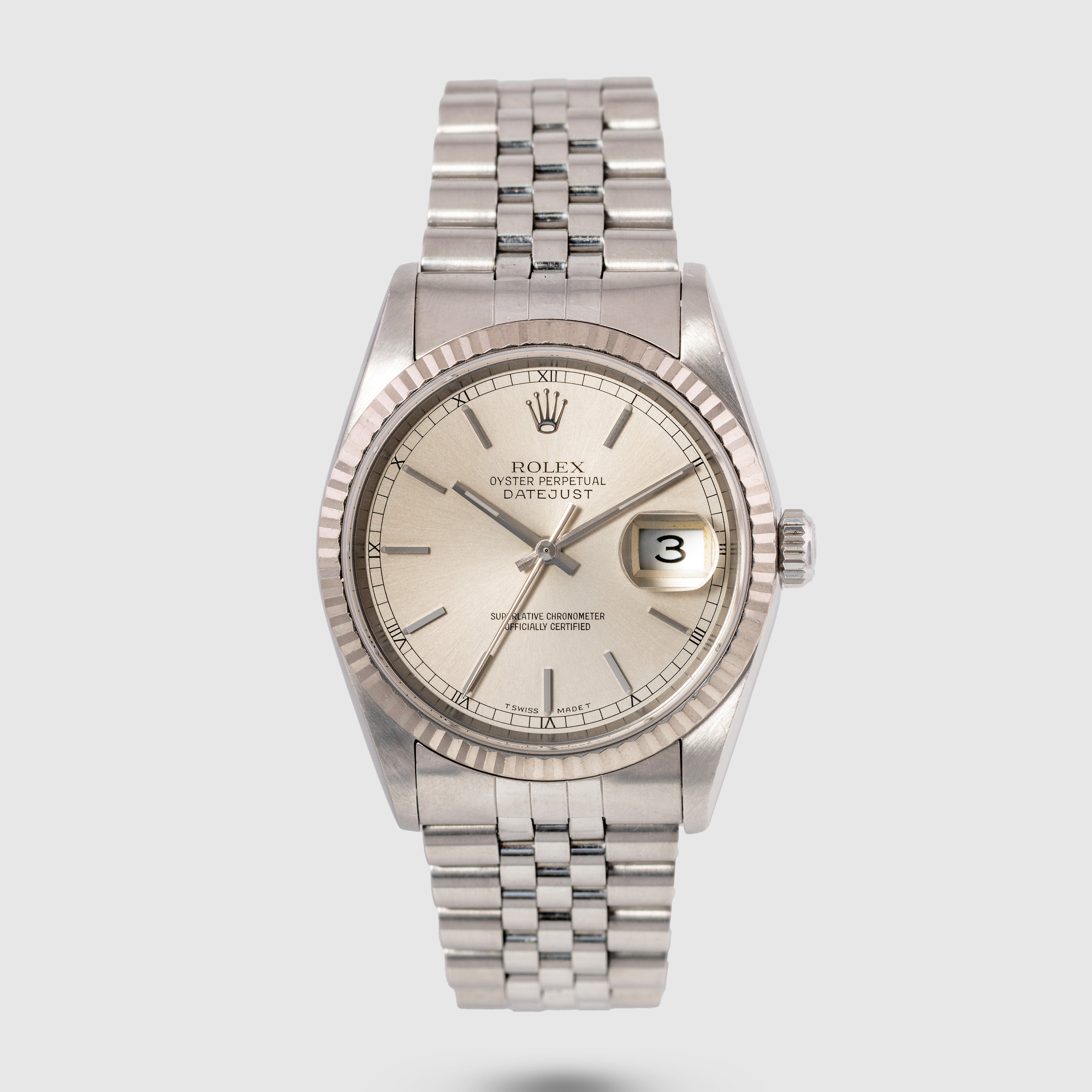 1995 Rolex Datejust St/WG Silver Dial Ref. 16234