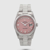 1991 Rolex Day Date Platinum Lilac Stella Diamond Dial Ref. 18206 (with Papers)