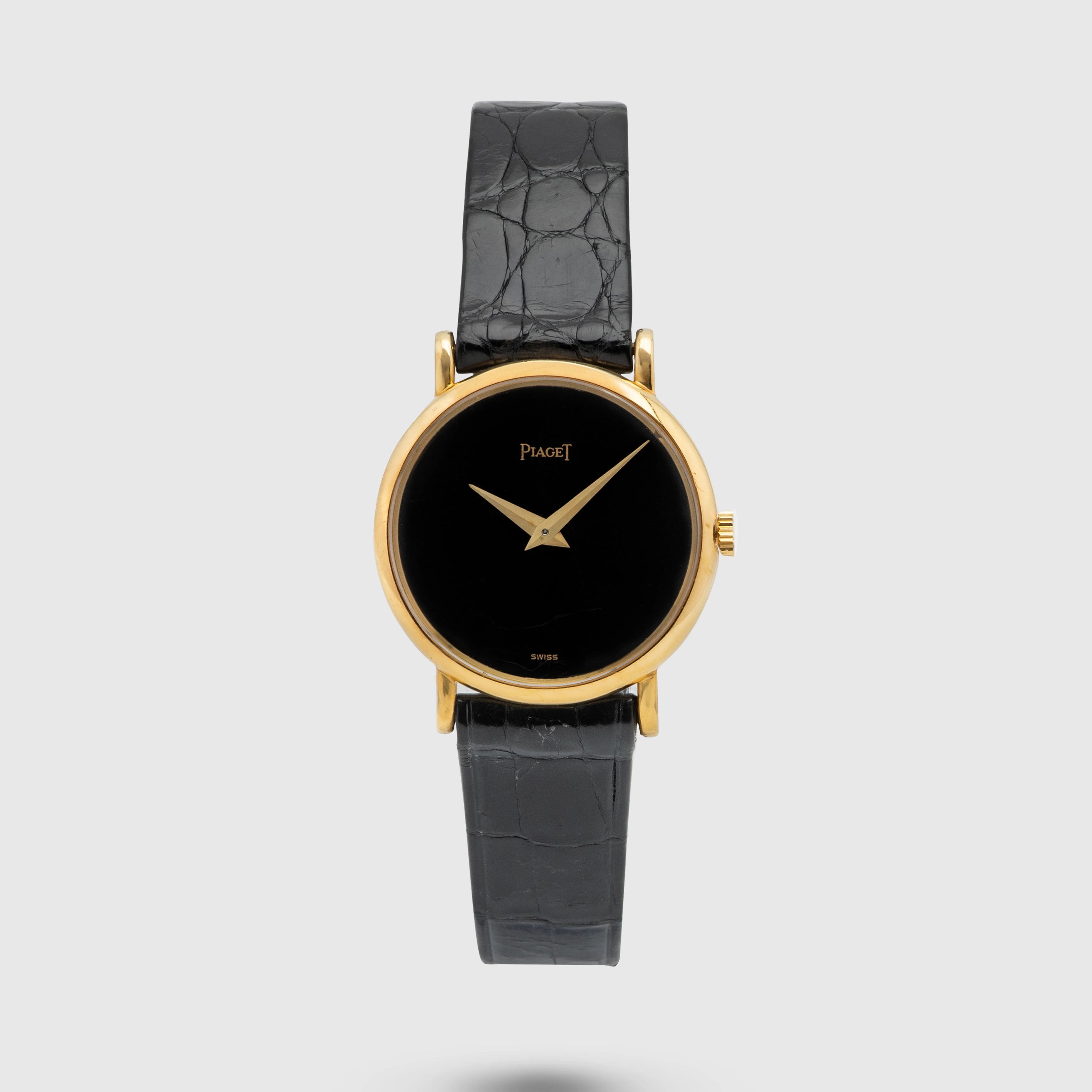 1990's Piaget Dancer 18k Yellow Gold Onyx Dial Ref. 9005