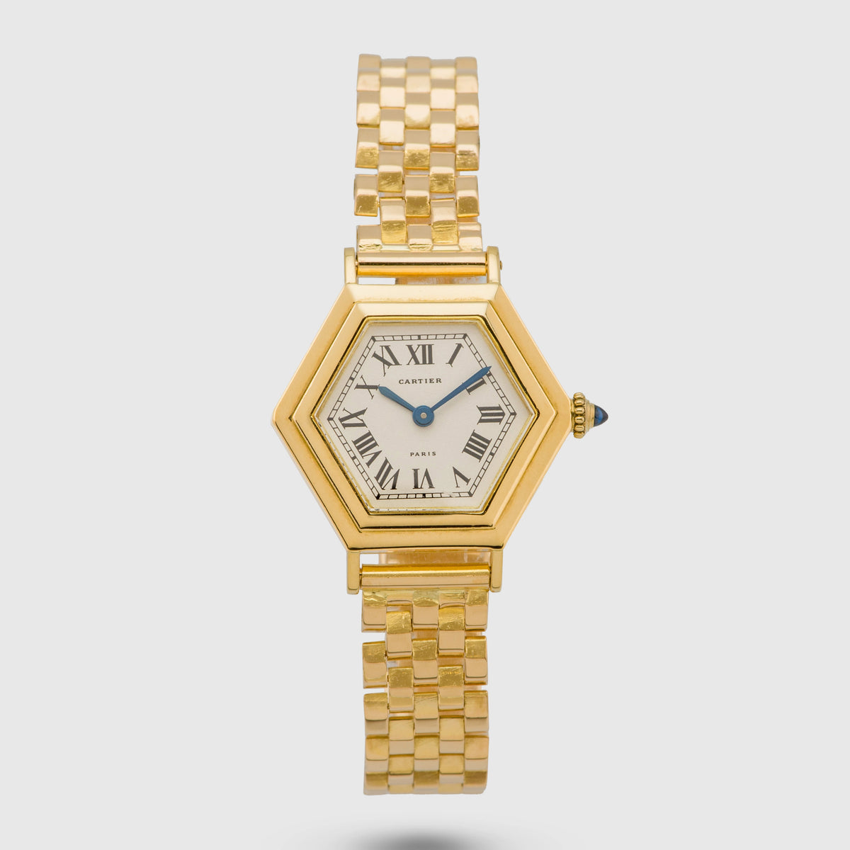 1990's Cartier Vintage Hexagonal 18k Yellow Gold Ref. 22893/763