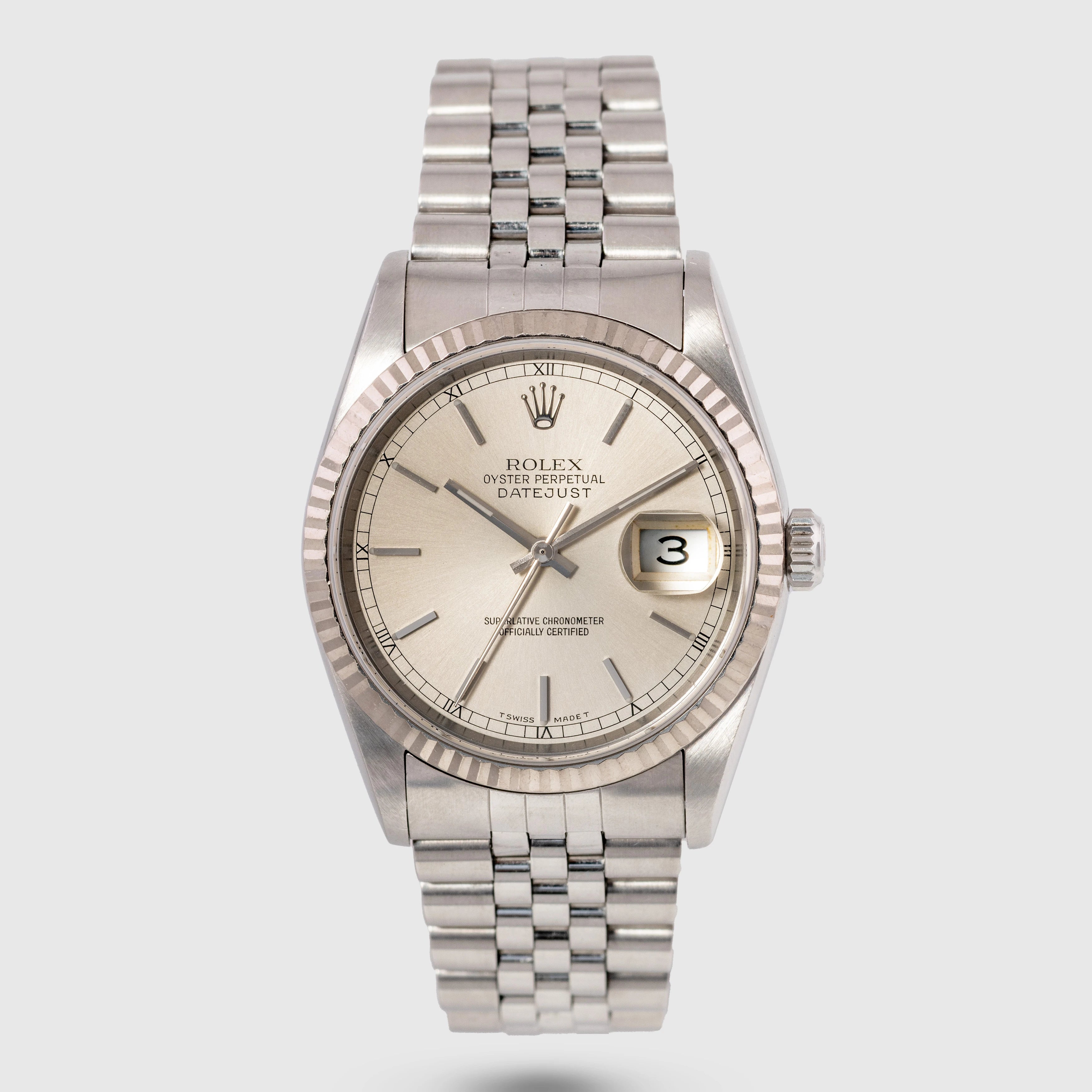 1995 Rolex Datejust St/WG Silver Dial Ref. 16234