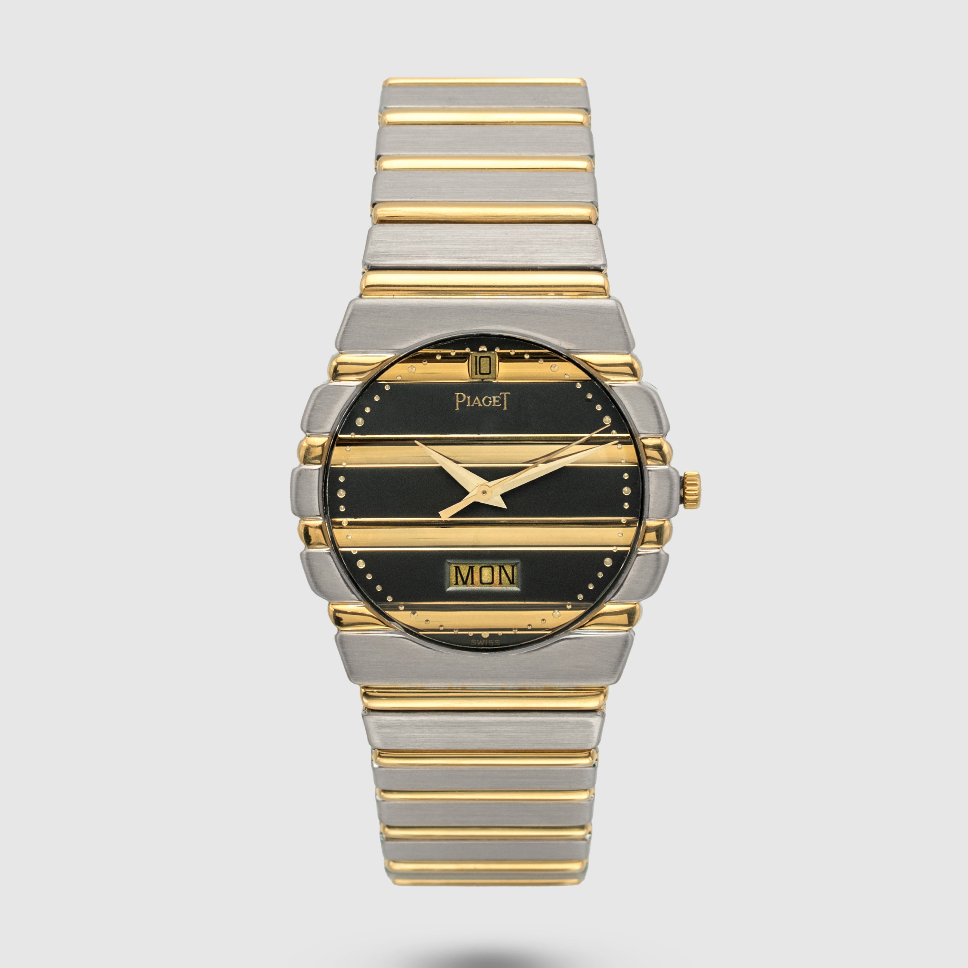 1985 Piaget Polo Grey Dial with Gold Gradrons 18K WG & YG Ref. 15562 C701