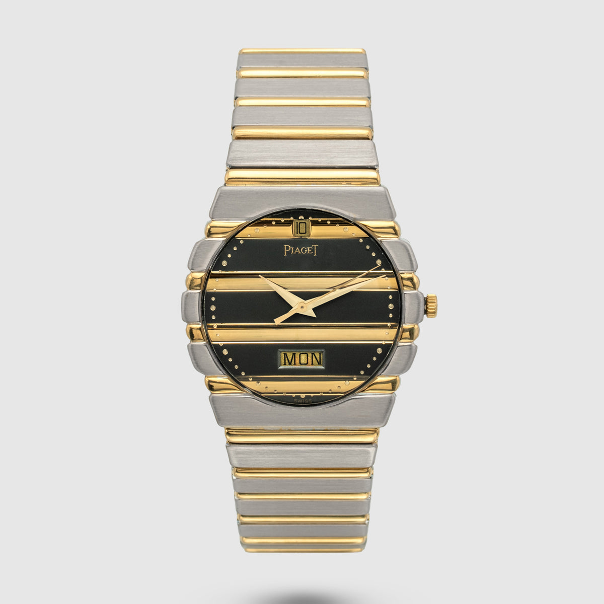 1985 Piaget Polo Grey Dial with Gold Gradrons 18K WG & YG Ref. 15562 C701