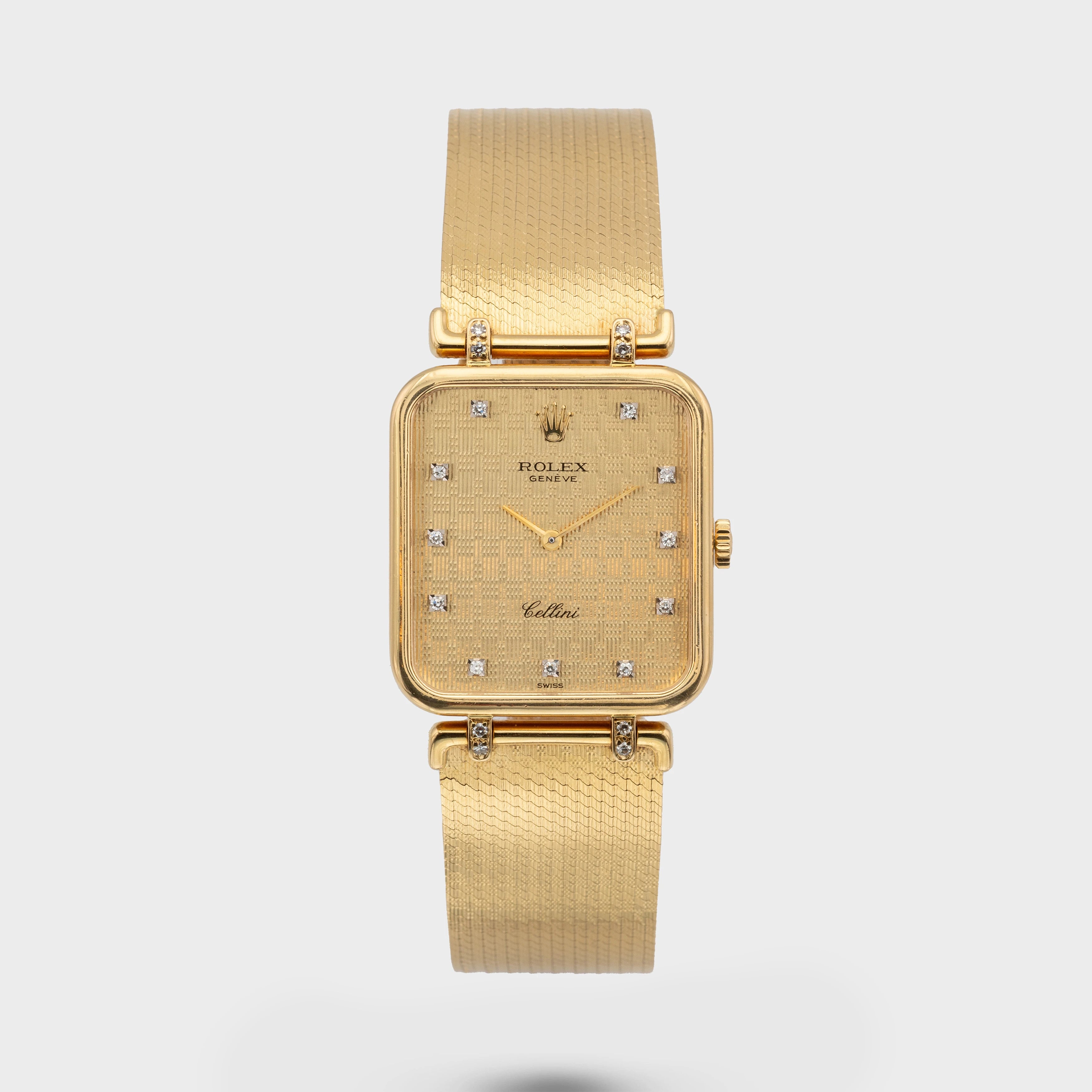 1981 Rolex Cellini Guilloche pattern champagne dial with special bracelet Ref. 4079