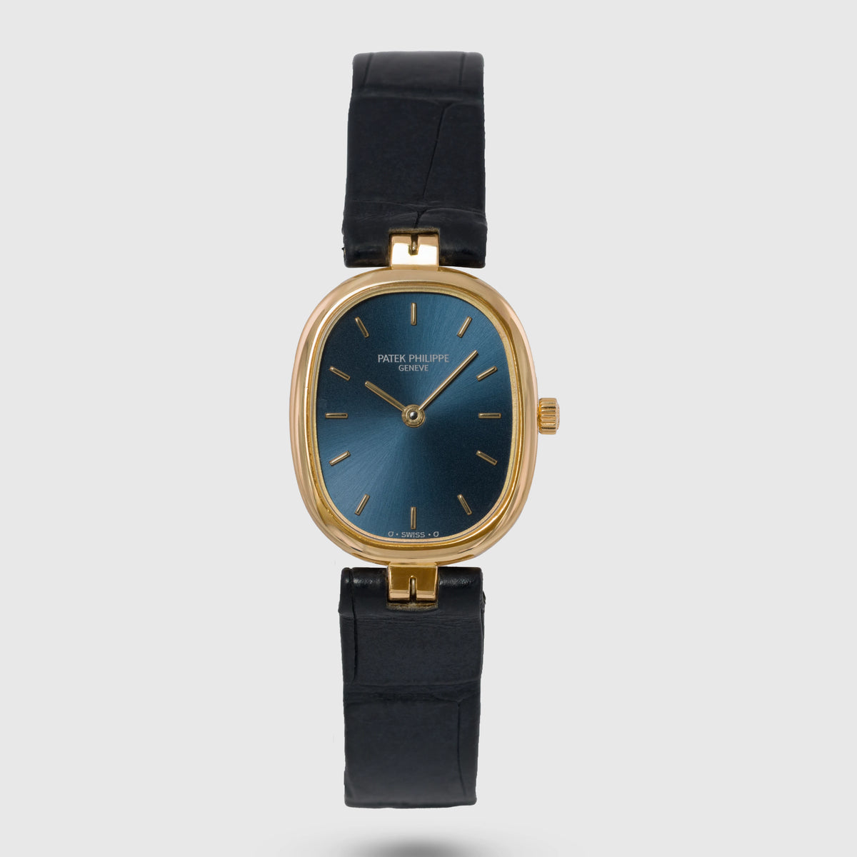 1993 Patek Philippe Ellipse Blue Dial 18k YG Ref. 4764 (Box & Paper)