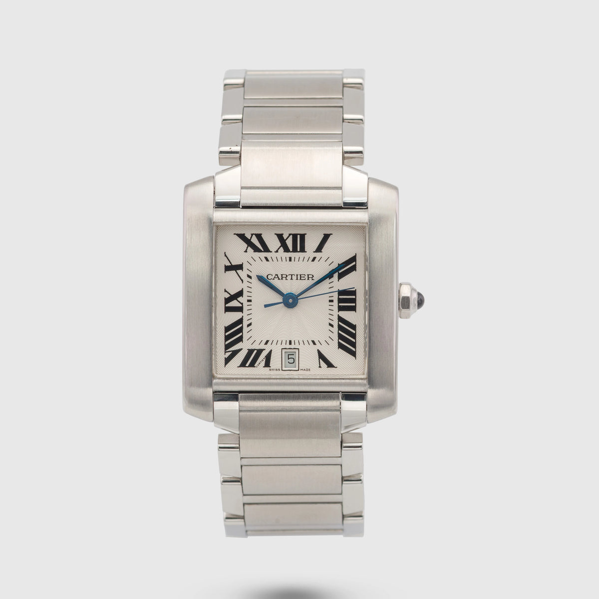 2000 Cartier Tank Francaise Large White Roman Dial Ref. 2302 (Box & Papers)