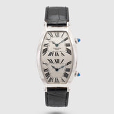 2000's Cartier Tonneau Dual Time CPCP 18k White Gold Ref. 2806H
