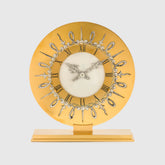 Gubelin Swiss Brass Round Table Clock