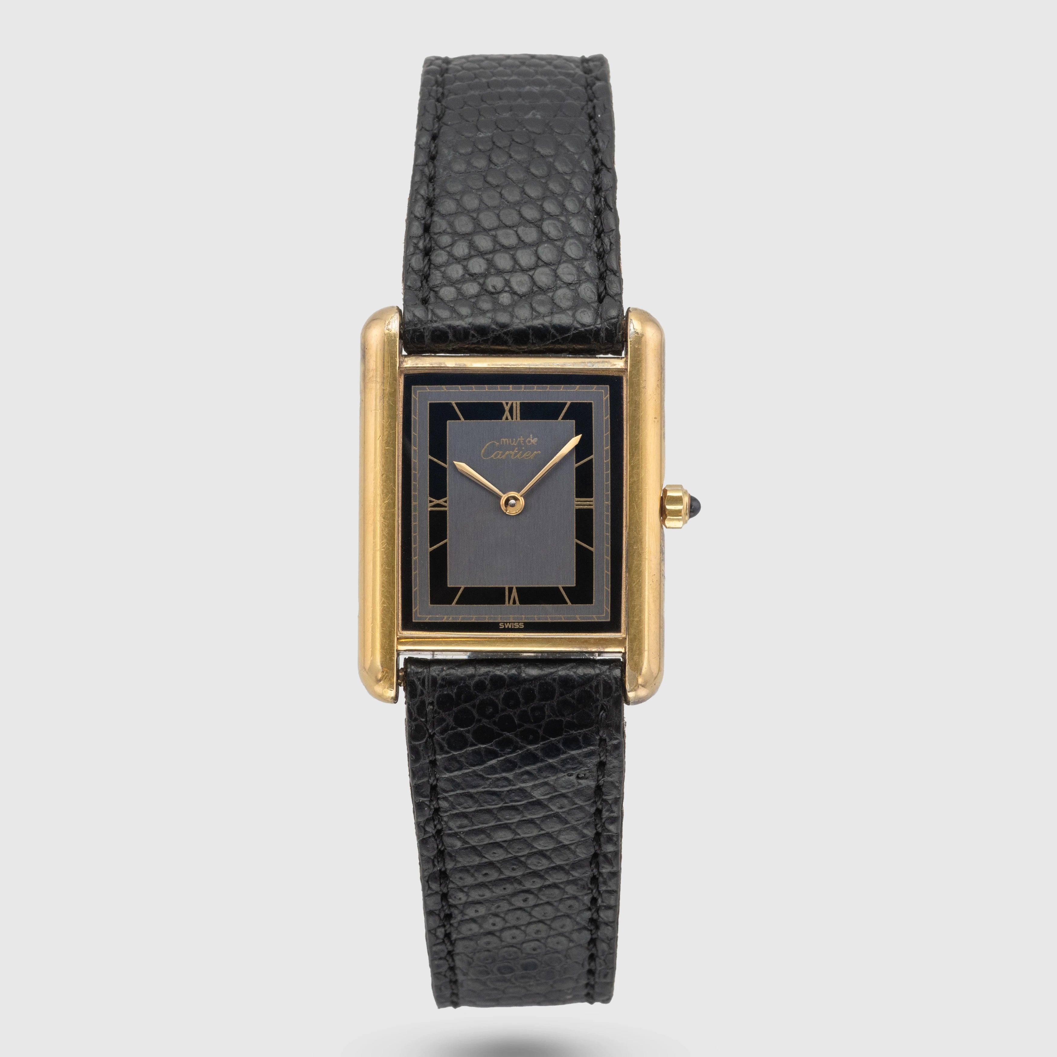 1980's Cartier Must De Cartier Tank 'Slate Dial' Ref. 681006