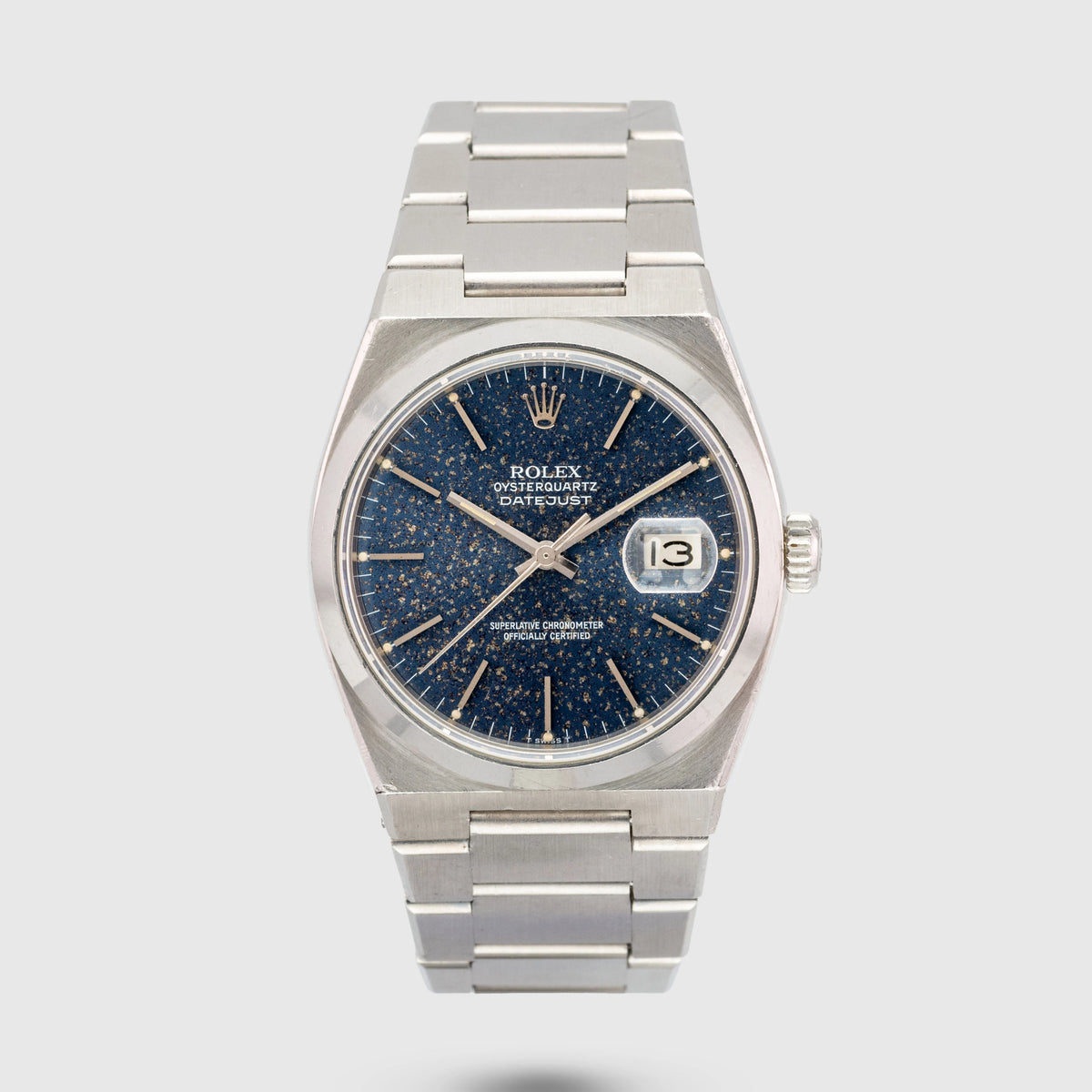1980 Rolex Datejust Oysterquartz Blue Tropical Dial Ref. 17000