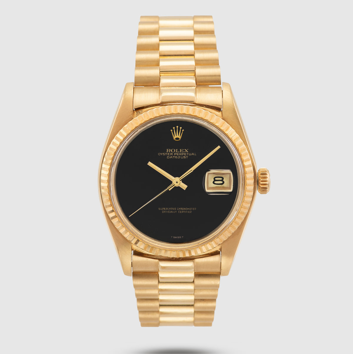1978 Rolex Datejust Onyx Dial Yellow Gold  Ref. 1601