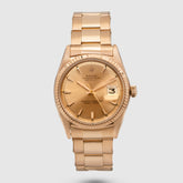 1972 Rolex Datejust Pink Gold on Pink with Rivited Oyster Bracelet Ref. 1601