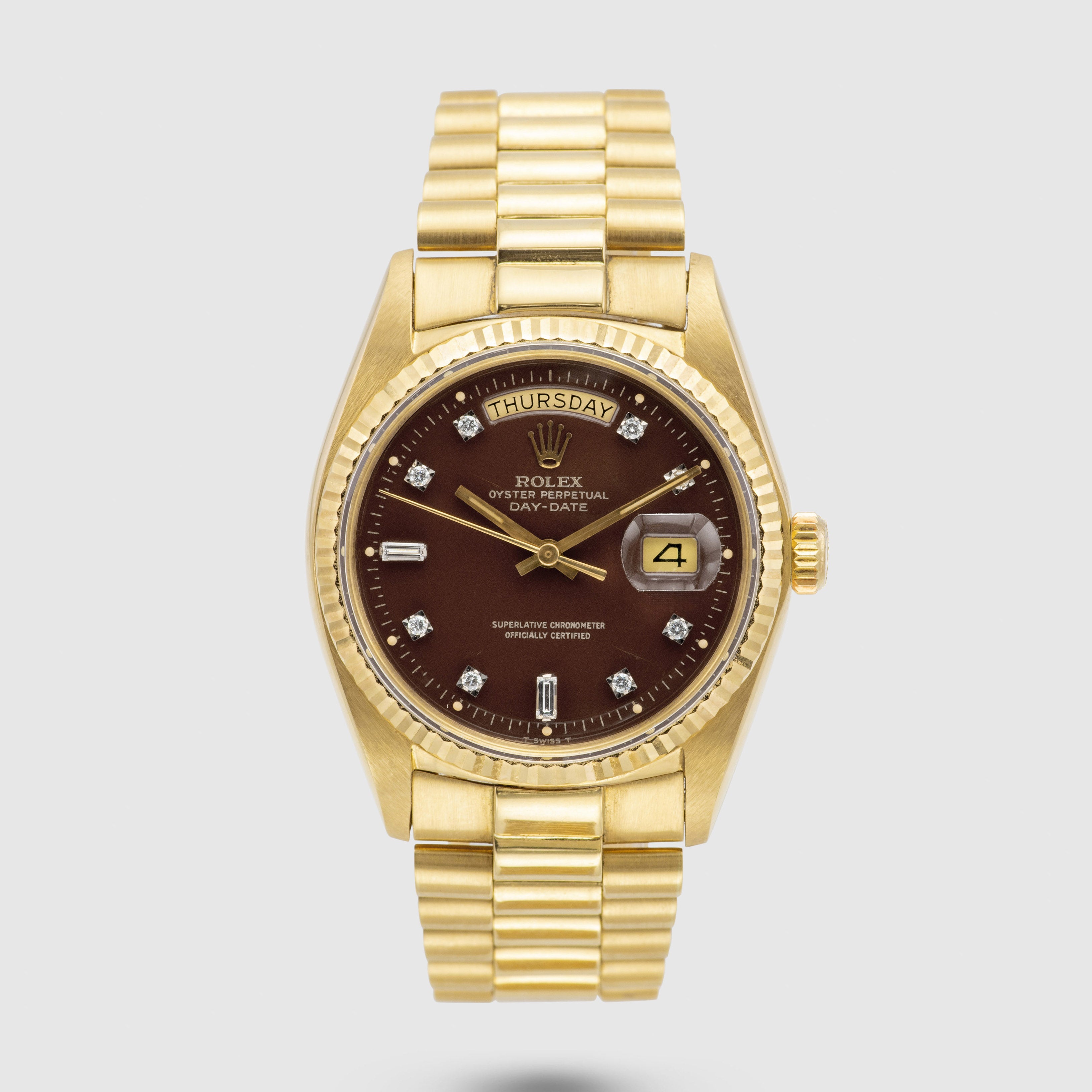1967 Rolex Day Date Oxblood Stella Diamond Dial Ref. 1803 (with Papers)